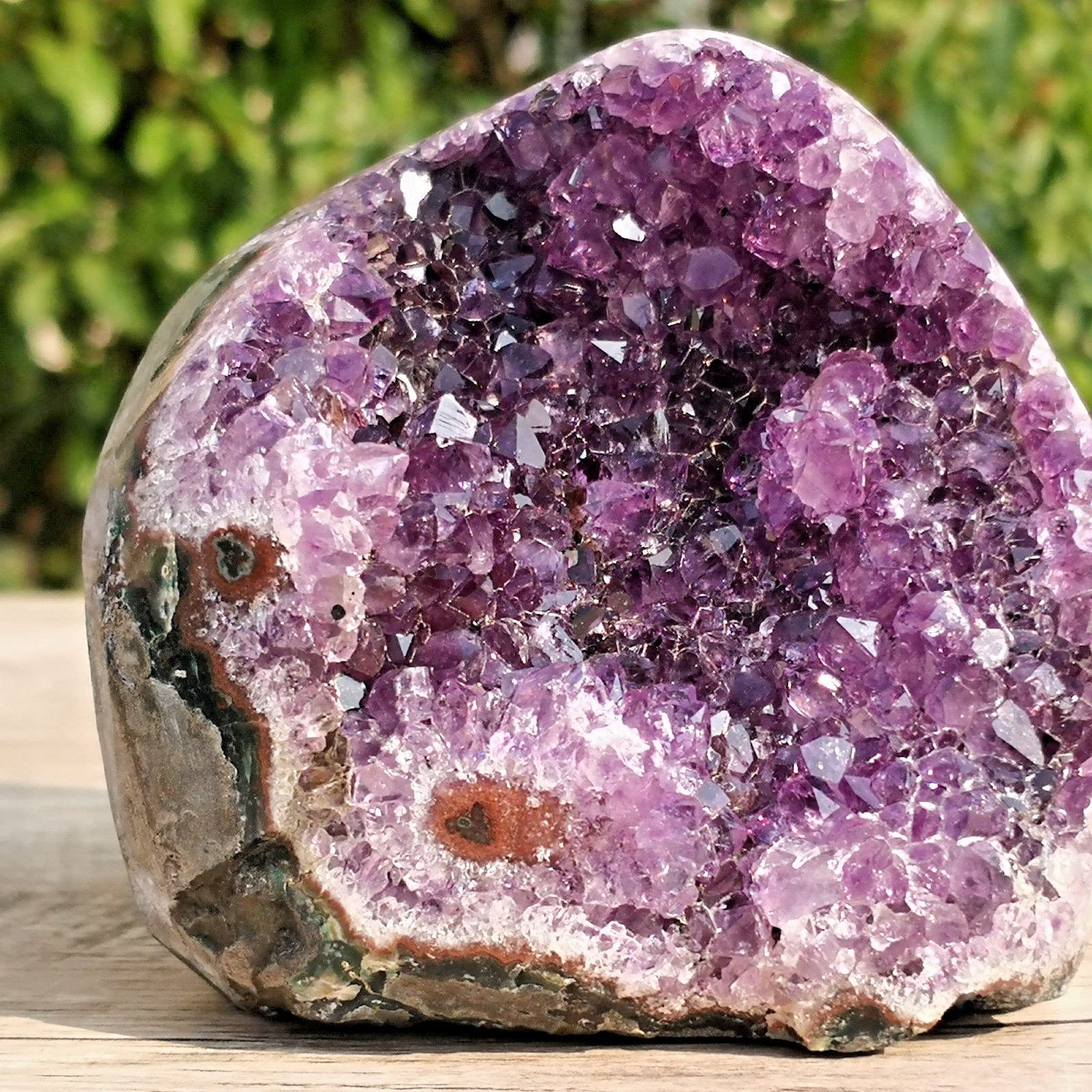 Amatista Natural geoda Cuarzo Racimo Cristal Espécimen Curación Piedra de Cristal curativa Inicio Colecciones (Size : 500g)