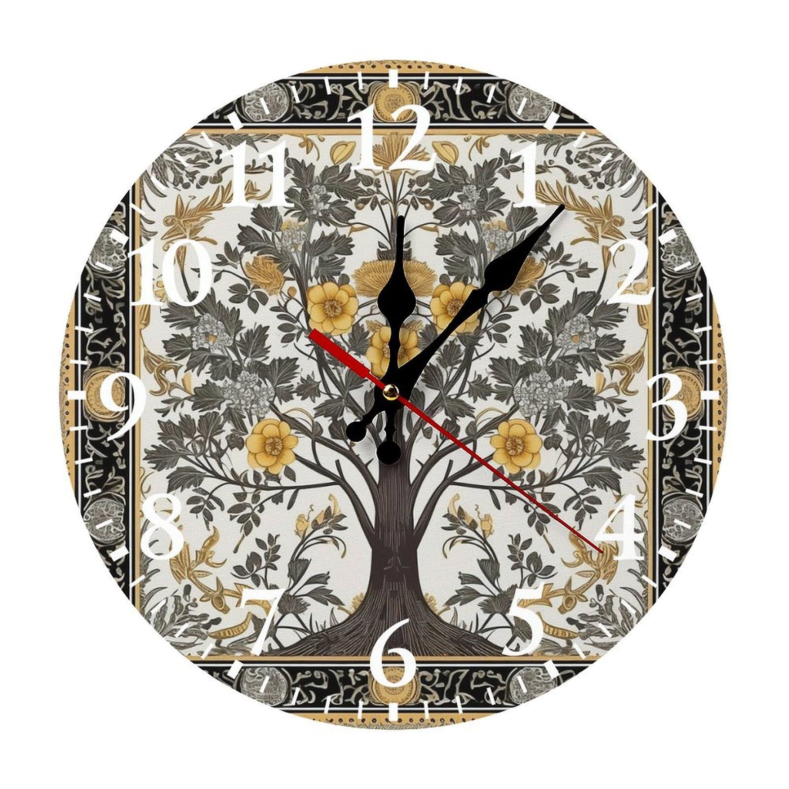 Horloge tendance blanche 30 cm : oubliez le tic-tac stressant dans votre salon ou bureau