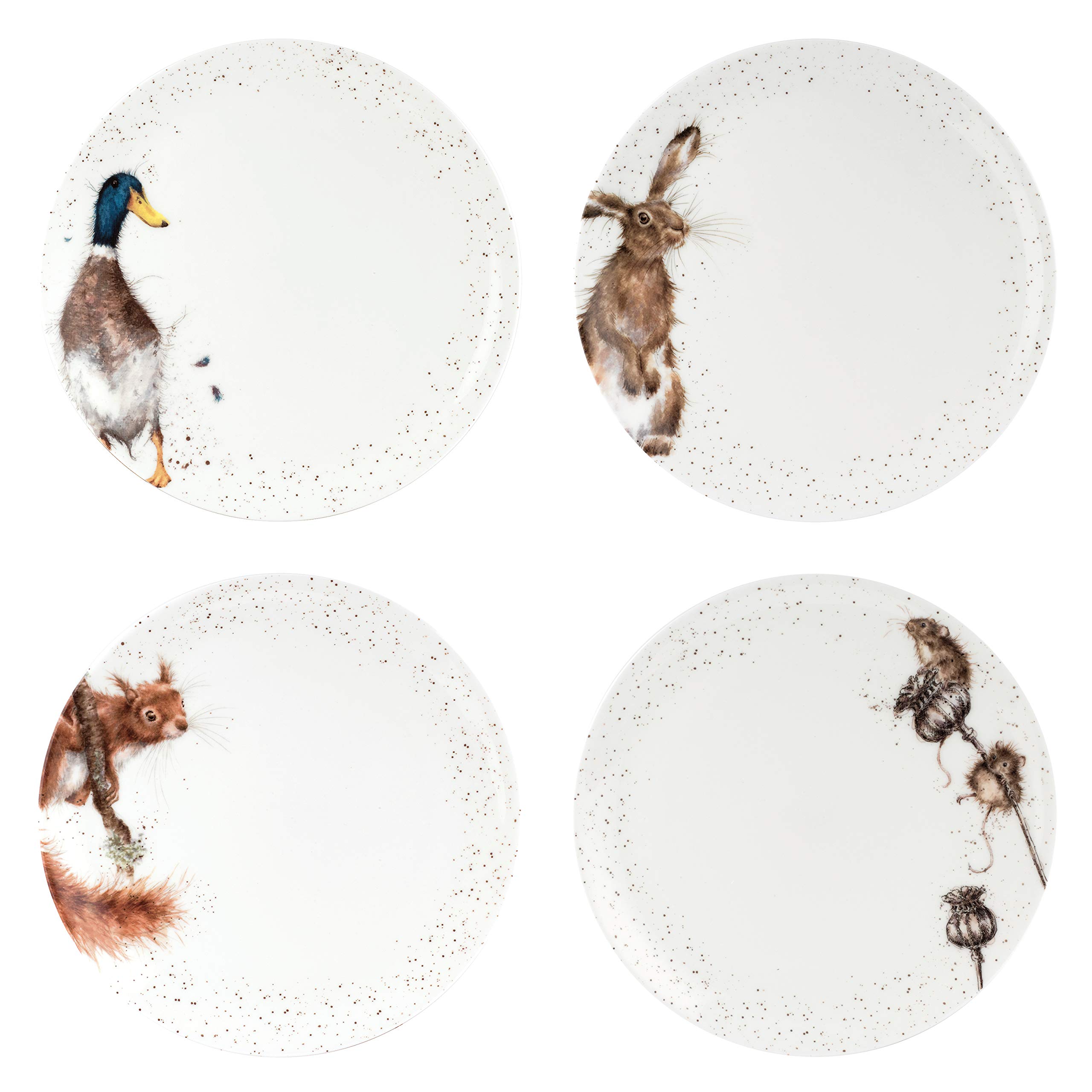 Wrendale Coupe Plate 26,7 cm - Set di 4 pezzi assortiti
