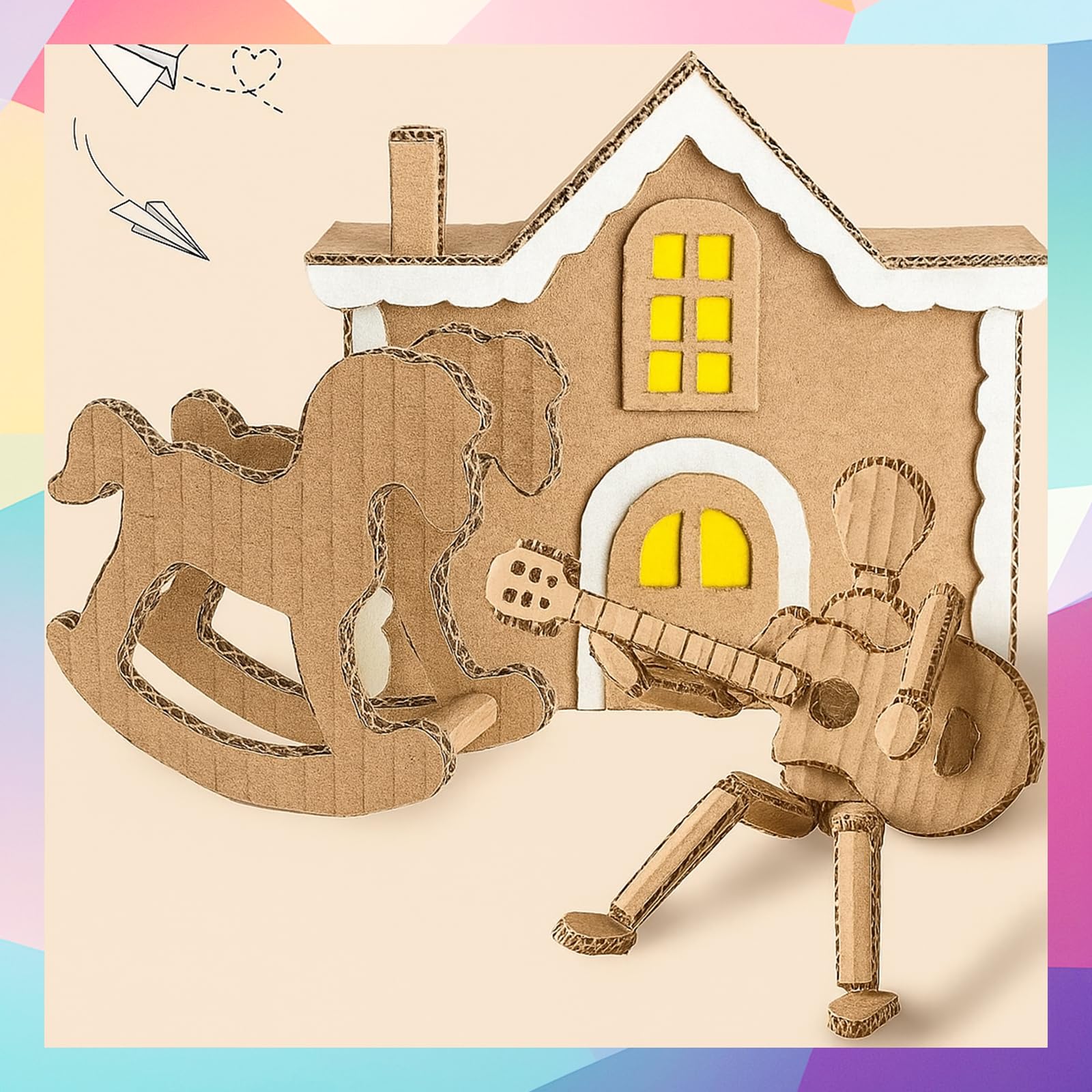 200 fogli di cartone ondulato da 12,7 x 17,8 cm, spessore 2 mm, inserti piatti per spedizioni, divisori, dorsi e artigianato, forniture per progetti fai da te