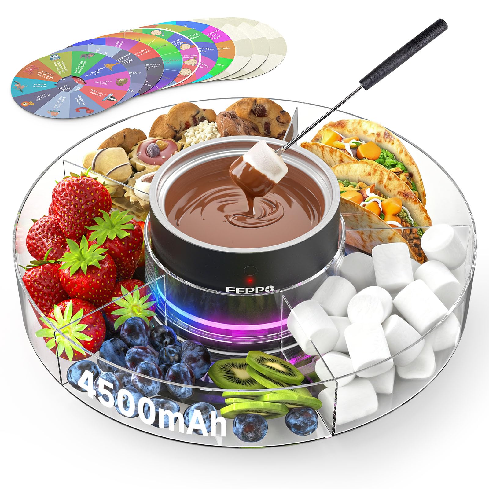 FEPPO Cordless Electric Fondue Pot Set