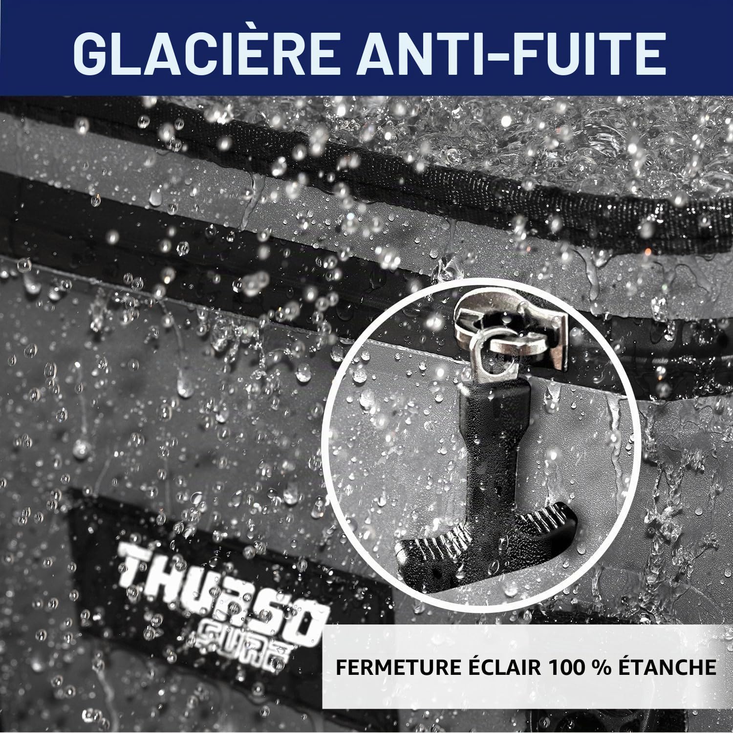 THURSO SURF Glacière souple – Sac isotherme portable de 24 canettes – Isolation de 48 heures étanche et hermétique à fermeture éclair flottante pour voyage, camping, kayak, planche à pagaie (mandarine