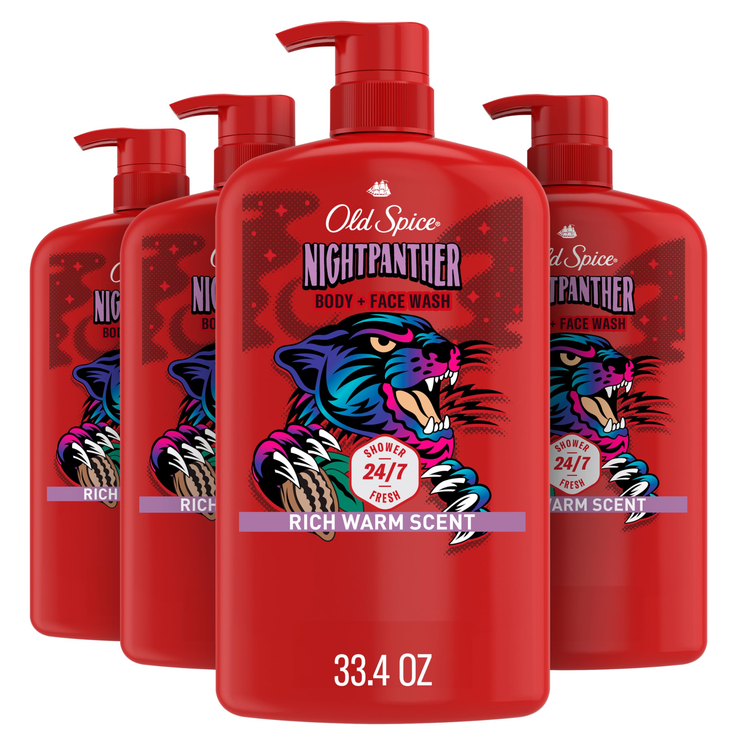 Old Spice Cleansing Body Wash for Men 3X Defense 24 7 Shower Fresh with Lasting Scent 2-in-1 Body