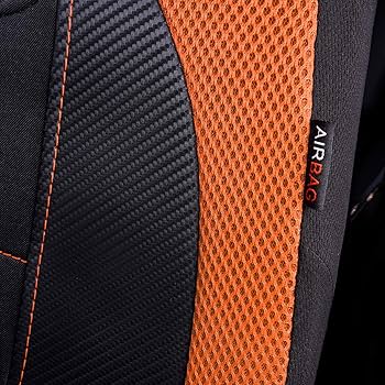 Housses De Siège Auto Flying Banner - Maille & Gabardine - Compatible Airbags & Accoudoirs - 2 Places Avant