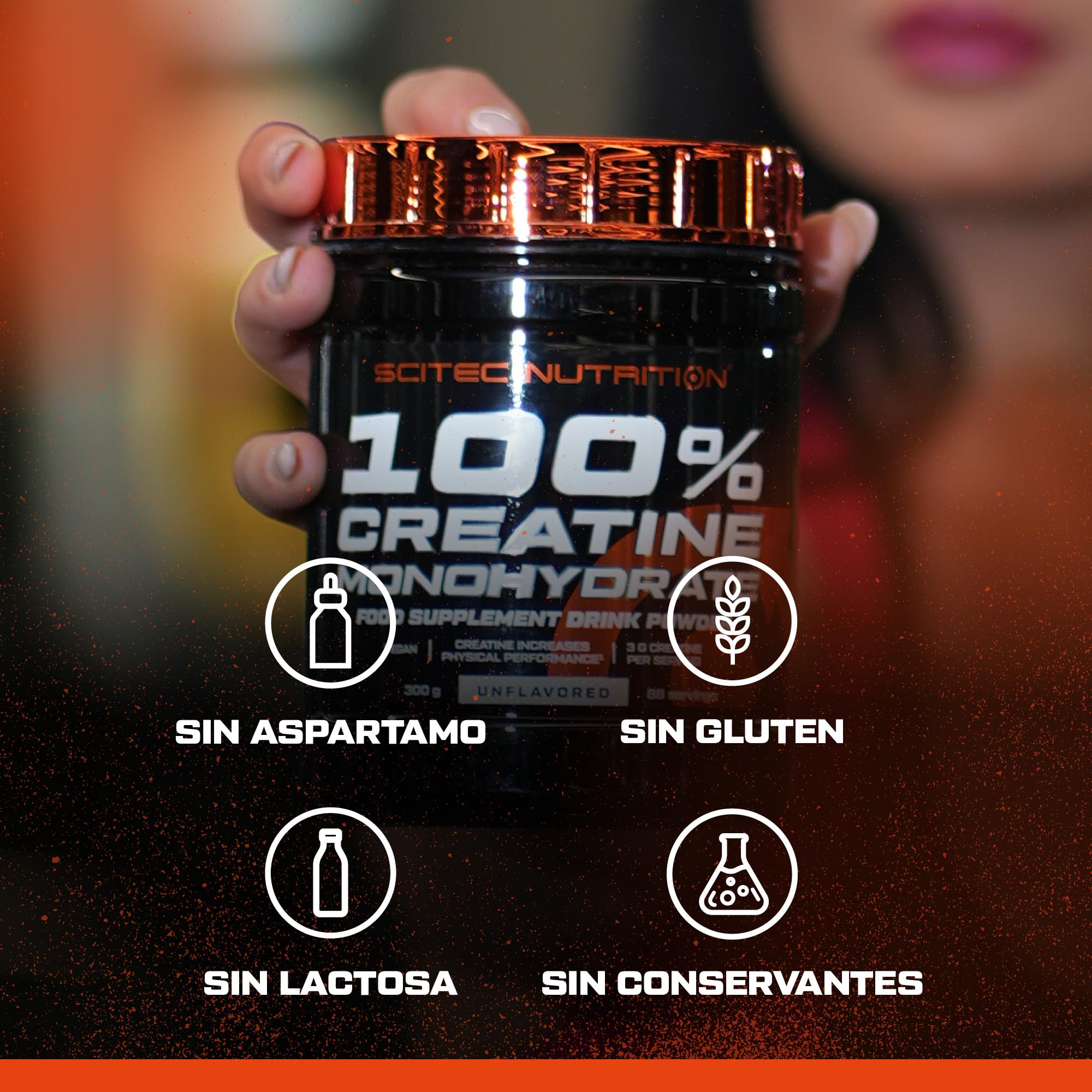 Scitec Nutrition 100% Creatine Monohydrate - Creatina pura para la fuerza | Ejercicios sucesivos de alta intensidad y corta duración - Fórmula de un solo ingrediente - Sin aditivos - 500 g, sin sabor
