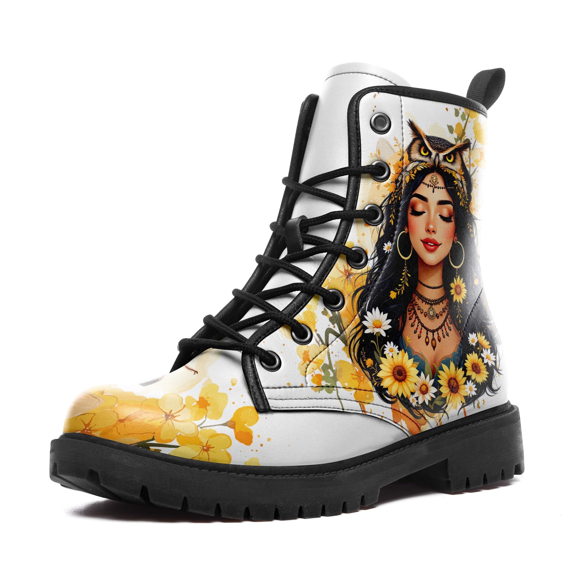 Floral Ankle Boots For Women Fashionable Fall Winter Ladys Footwear Cozy Stylish Comfortable Waterproof Hiking Bootie
