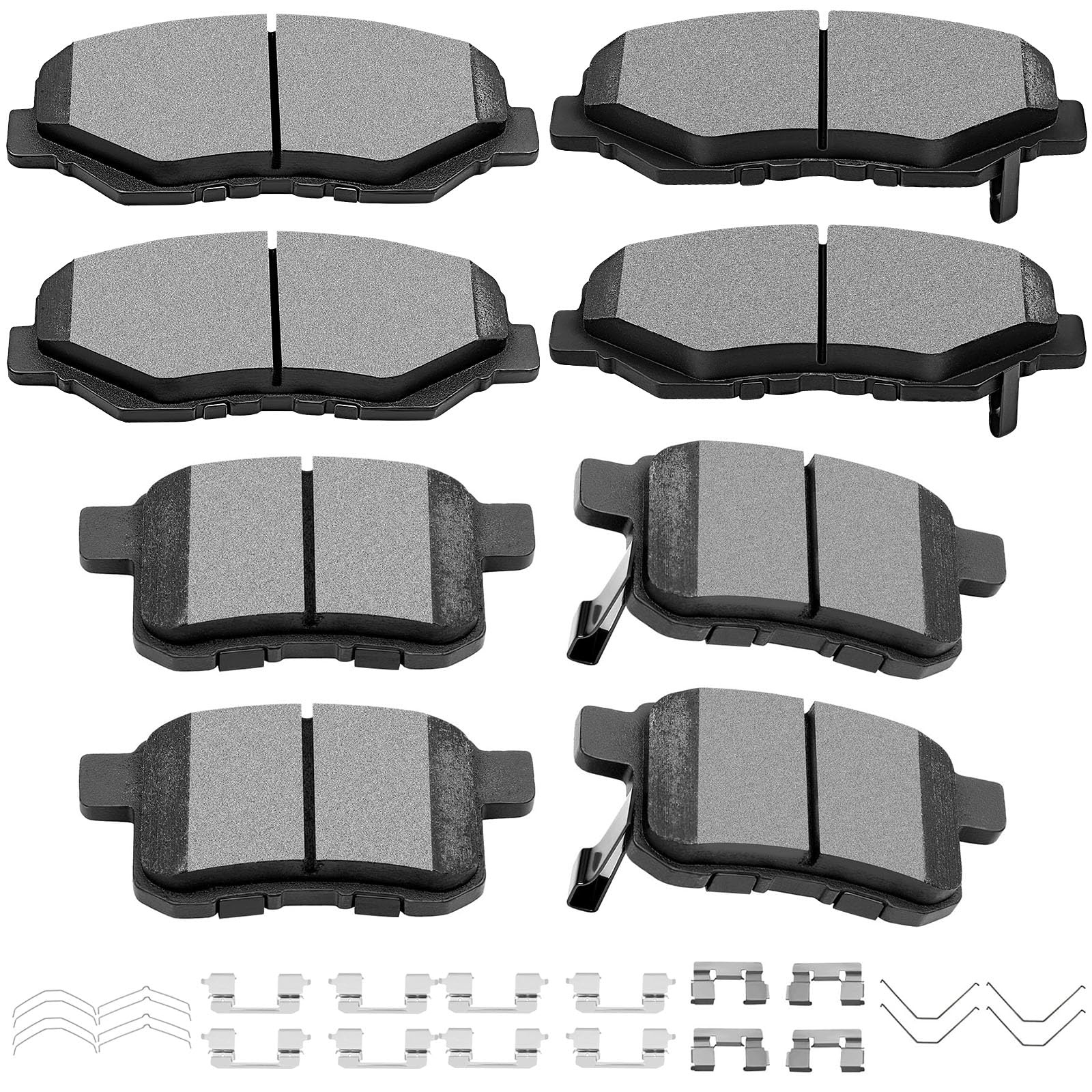 Photo 1 of **MISSING HALF*** SCITOO Ceramic Brake Pads, 8pcs Front Rear Brake Pads Brakes Kits fit for 2008-2012 for Honda for Accord