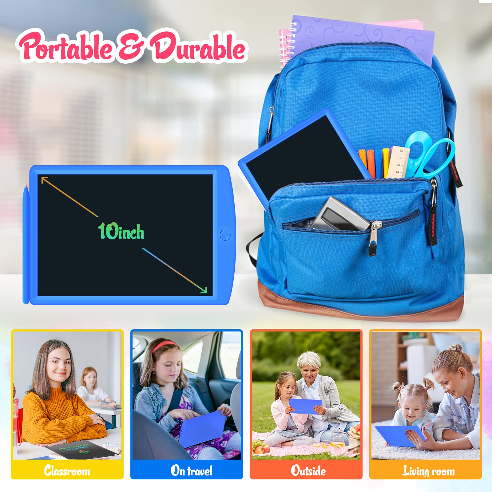 NEWYES Giocattolo per bambini da 2, 3, 4, 5, 6,7,8,9 anni, da 10 pollici, gioco educativo per bambini, regalo di compleanno, giocattoli educativi per bambina