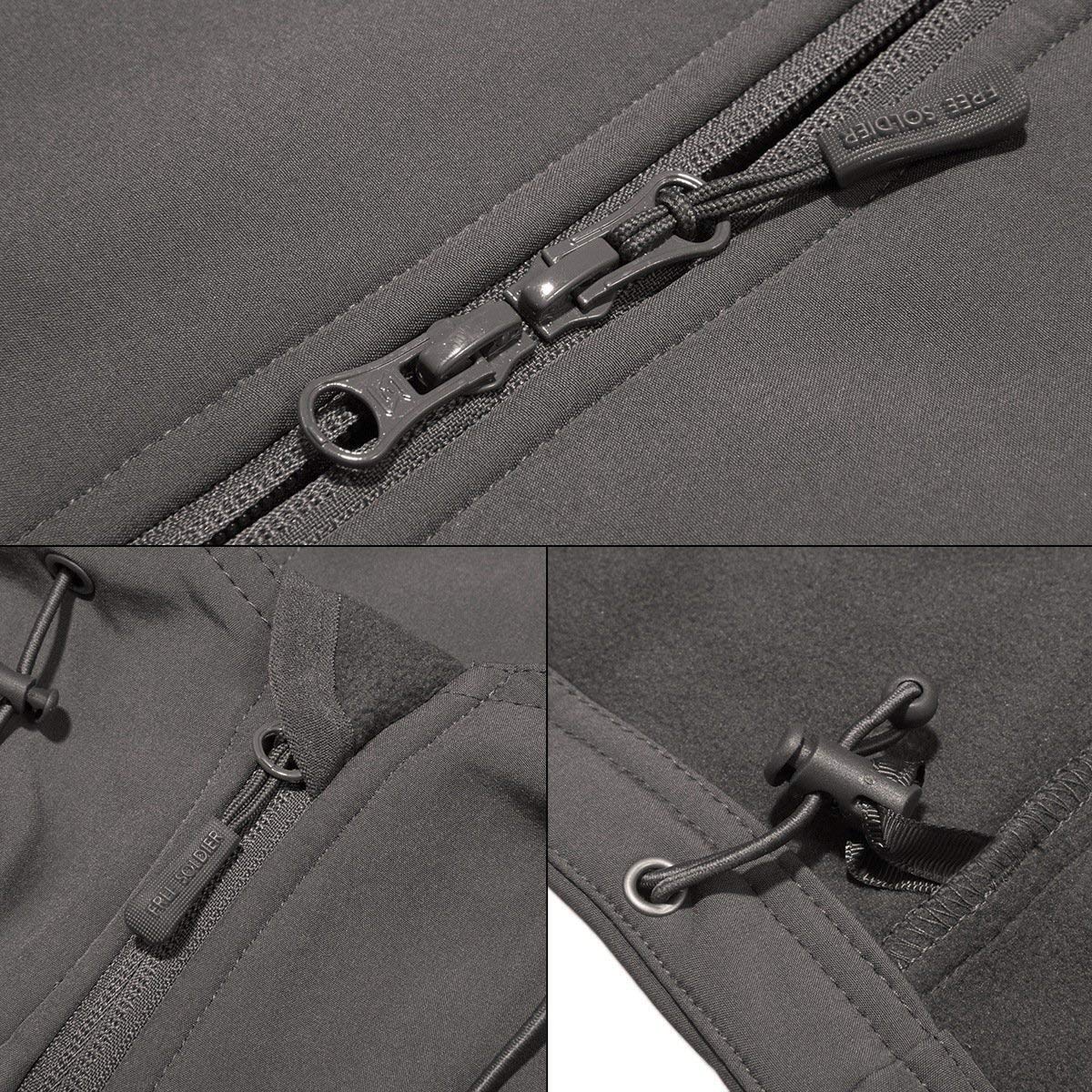 FREE SOLDIER Kurtka Taktyczna Męska Softshell Outdoor Czarna