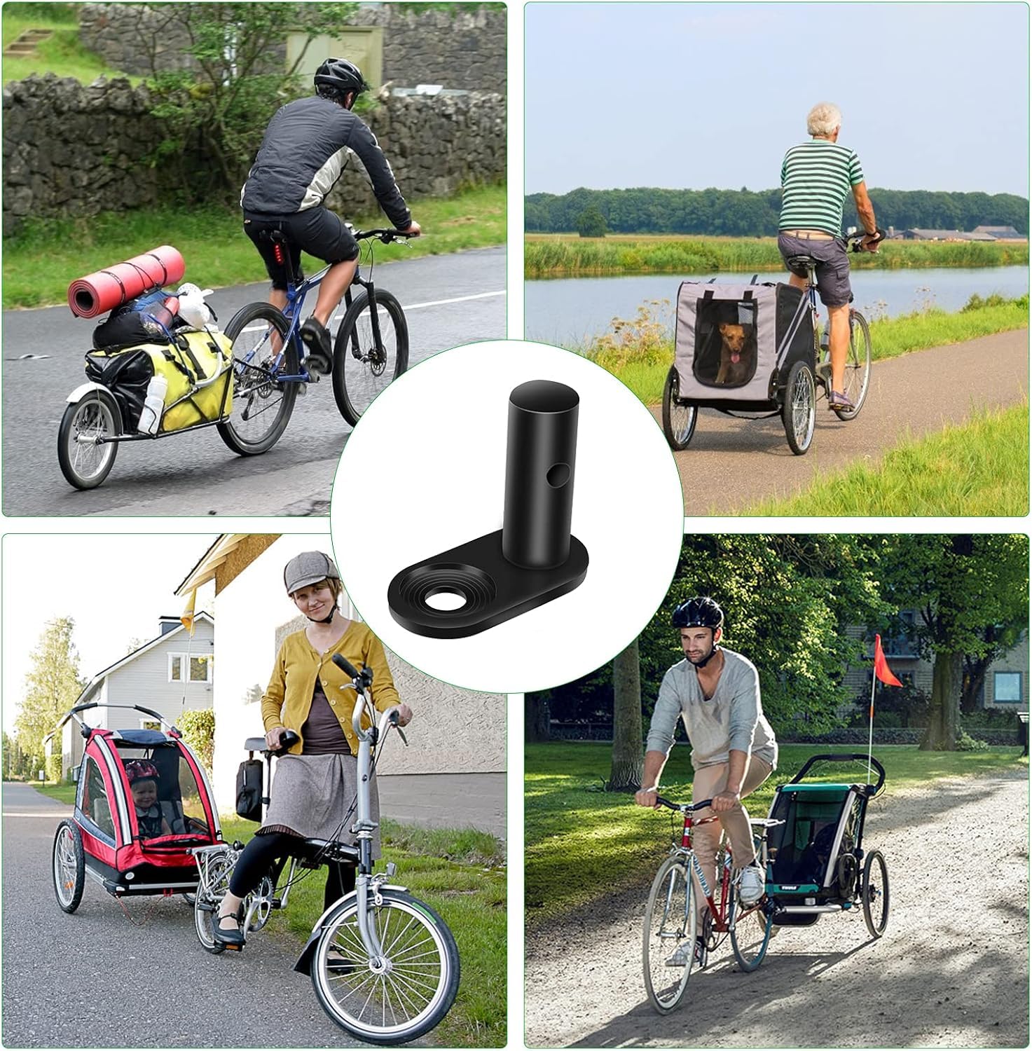 fahrrad kupplung kinderfahrrad Fahrradanhänger Anhängerkupplung Adapter Universal Traktionskopf Tragbar Fahrradanhänger Hakenanschluss Anhang für Kinderwagen Kinder Hund Anhänger Haustier Wagen, Schwarz Sport & Freizeit Farbe:rust Category:City Urban_Zoom CH120 Note Gear Vr S8+