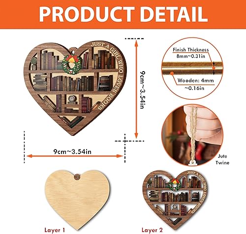 Miniatura 2 de V VIBEPY Estampado en todas partes adorno de águila calva adorno patriótico adorno de Navidad adorno de árbol de Navidad adorno de madera de 35