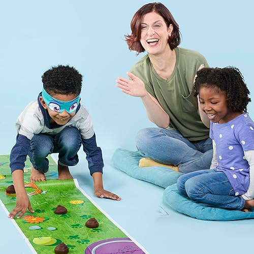 Miniatura 8 de Hasbro Gaming Don't Step in It! Juego preescolar I Blindfolded, Poop Party Game  Spinner con 8 divertidos movimientos de animales  A partir de 4