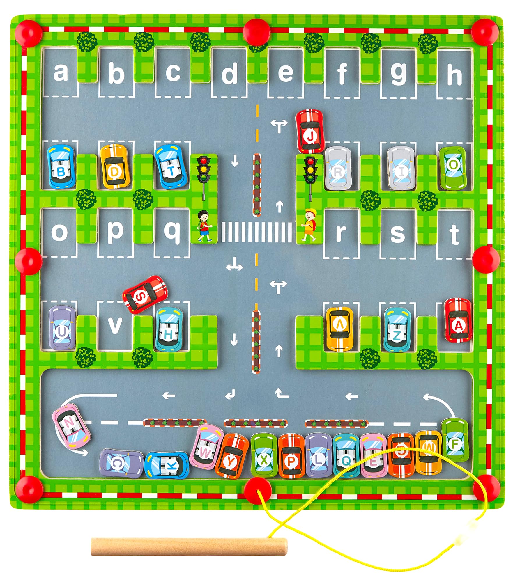 BUSLIK Magnetic Alphabet Maze Board Letter Puzzle - Kids ABC Learning Toys, Educational Montessori Toys Preschool - Alphabet Magnetic Maze Game - Toddler Magnet Puzzles for Ages 3+