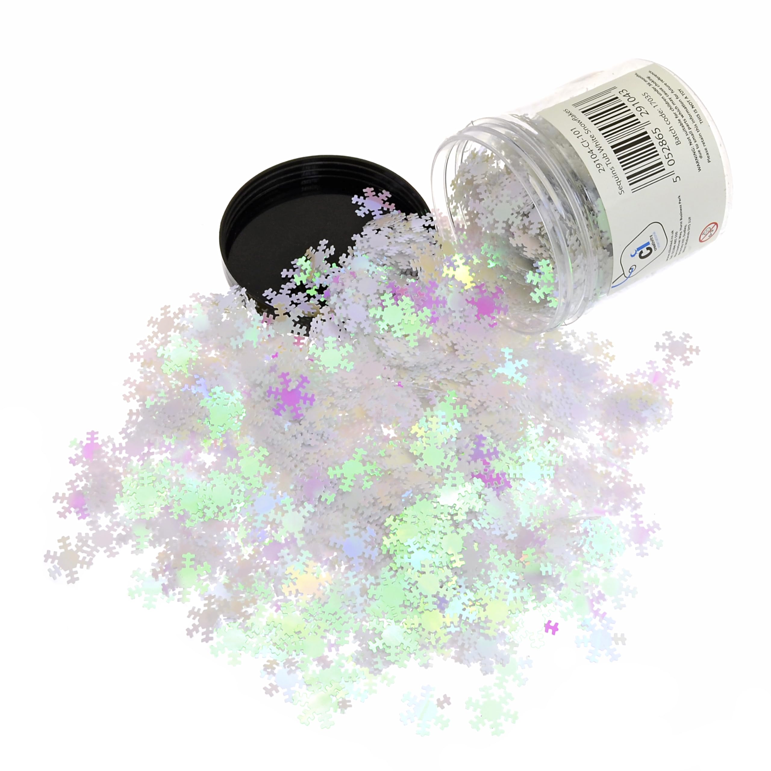 Scola Snow Flakes Sequins, Iridescent Flakes, 100g, School Supplies, Art and Crafts Projects, Children's Craft Projects, For Kids