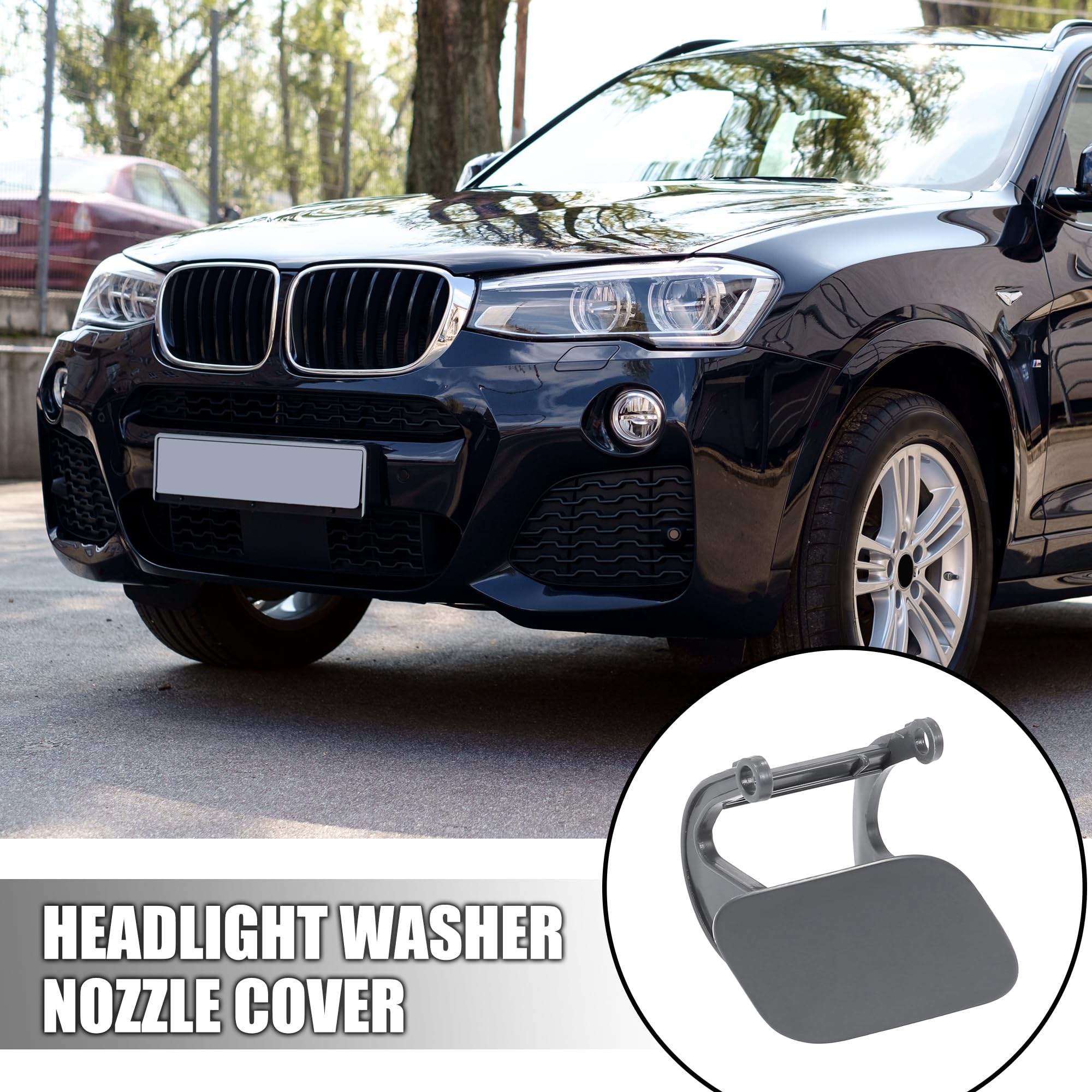 Pair Front Left & Right Headlight Washer Nozzle Cover For BMW X3 F25 2010-2017