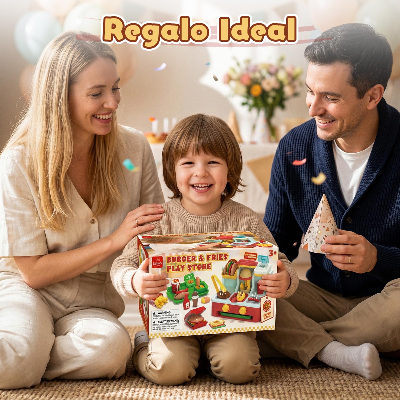 Lehoo Castle Juguete de Comida Hamburguesa, Cocinita Infantil para Cortar, Accesorios y Utensilios de Cocina Juguete, Cozinha Criança para Niñas 3-8 Años