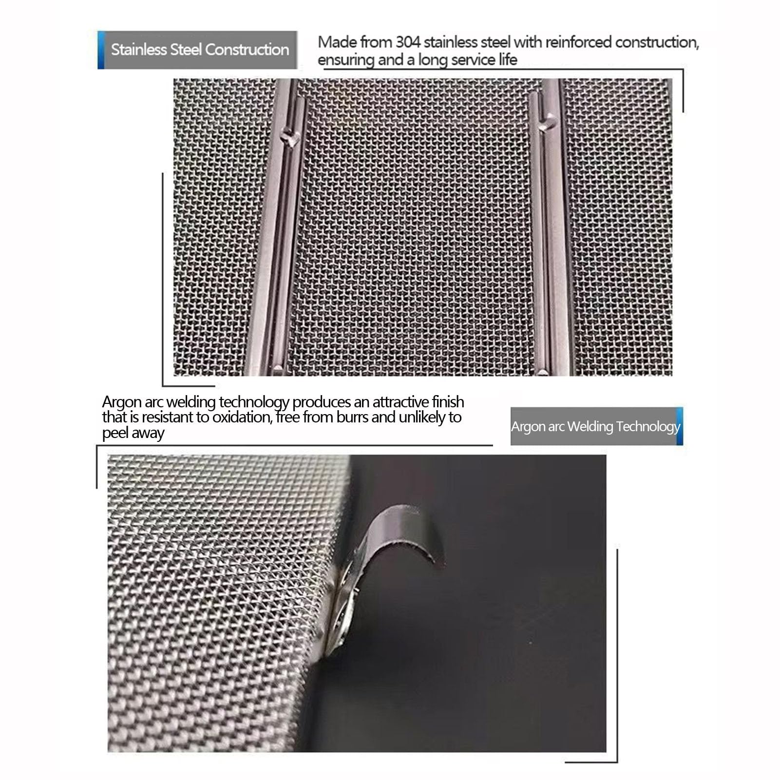 Vassoio Sterilizzazione Acciaio Inox 304 con Chiusura, Progettazione della Maglia di 1mm per Strumenti Chirurgici, Medici e Odontoiatrici