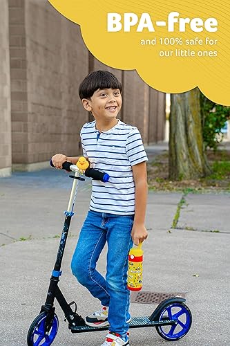 Miniatura 3 de Jarlson CHARLI - Botella de agua para niños 12 onzas  Botella térmica de acero inoxidable con popote  Botella de agua aislada a prueba de derrames