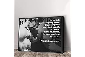 Arnold Schwarzenegger Motivational Quote Wall Art