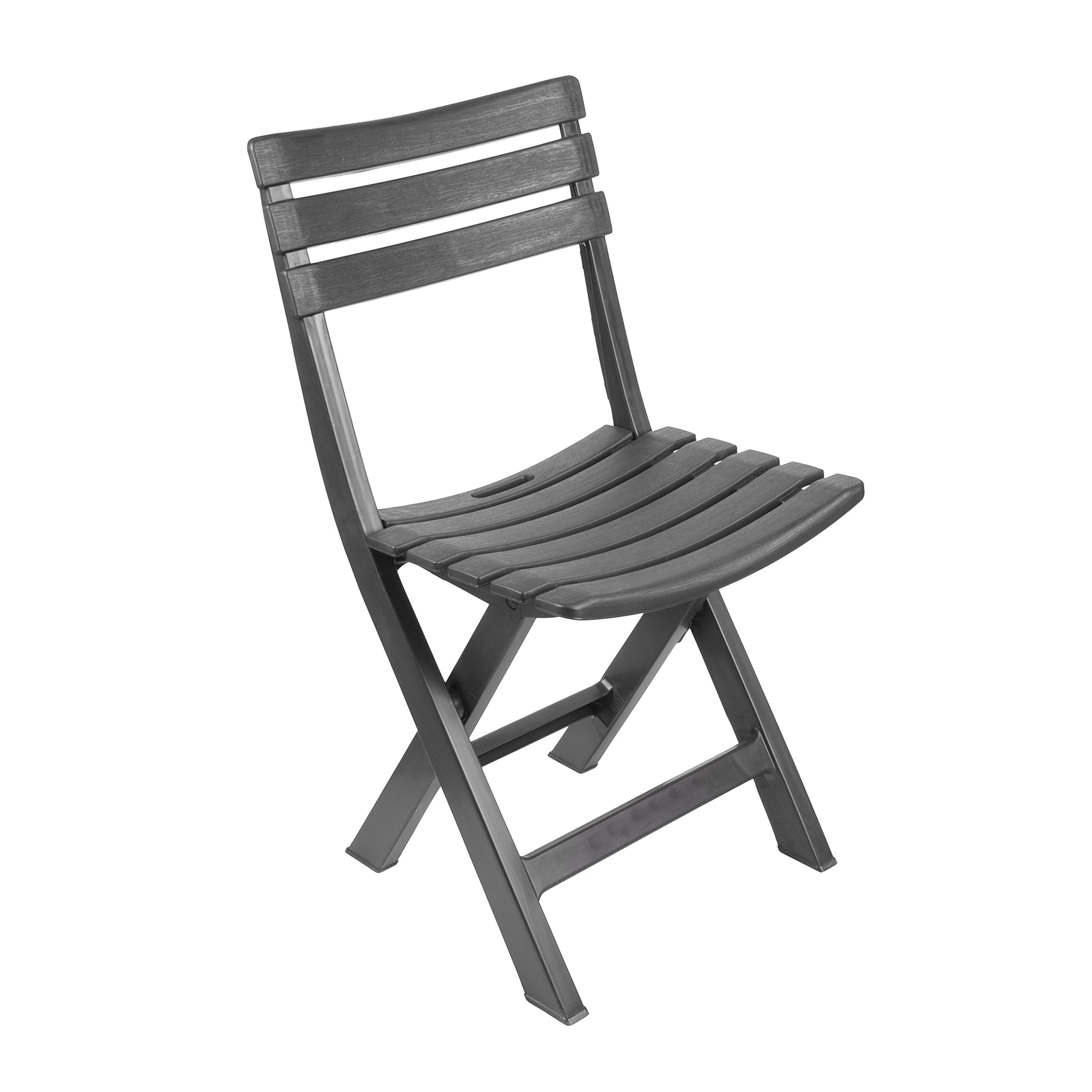 IPAE-Progarden Birki Folding Chairs, Anthracite, Plastic, 44 x 41 x 78 cm