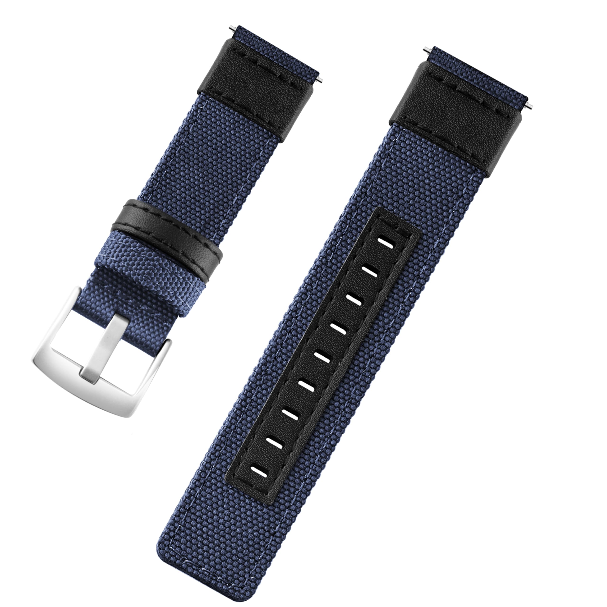 TIMEWEAR 22MM Blue Nylon Braided Fabric Replacement Watch Strap with Steel Buckle, Compatible with Boat Xtend, Noise Colorfit, Fireboltt, Samsung Gear, Amazefit & watches with Lug Width 22mm (B0D8BQPQLJ) Amazon Price History, Amazon Price Tracker