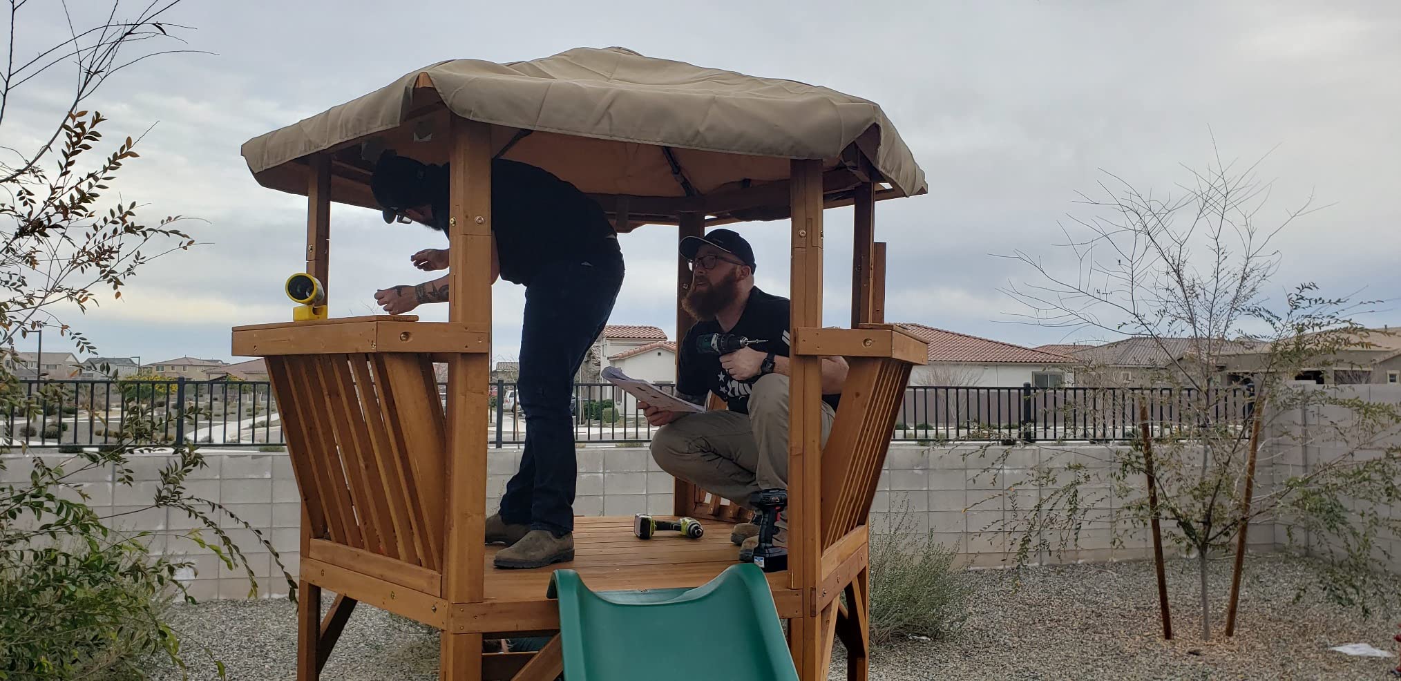 29/mo Finance KidKraft Jungle Journey Wooden Outdoor Swing Set