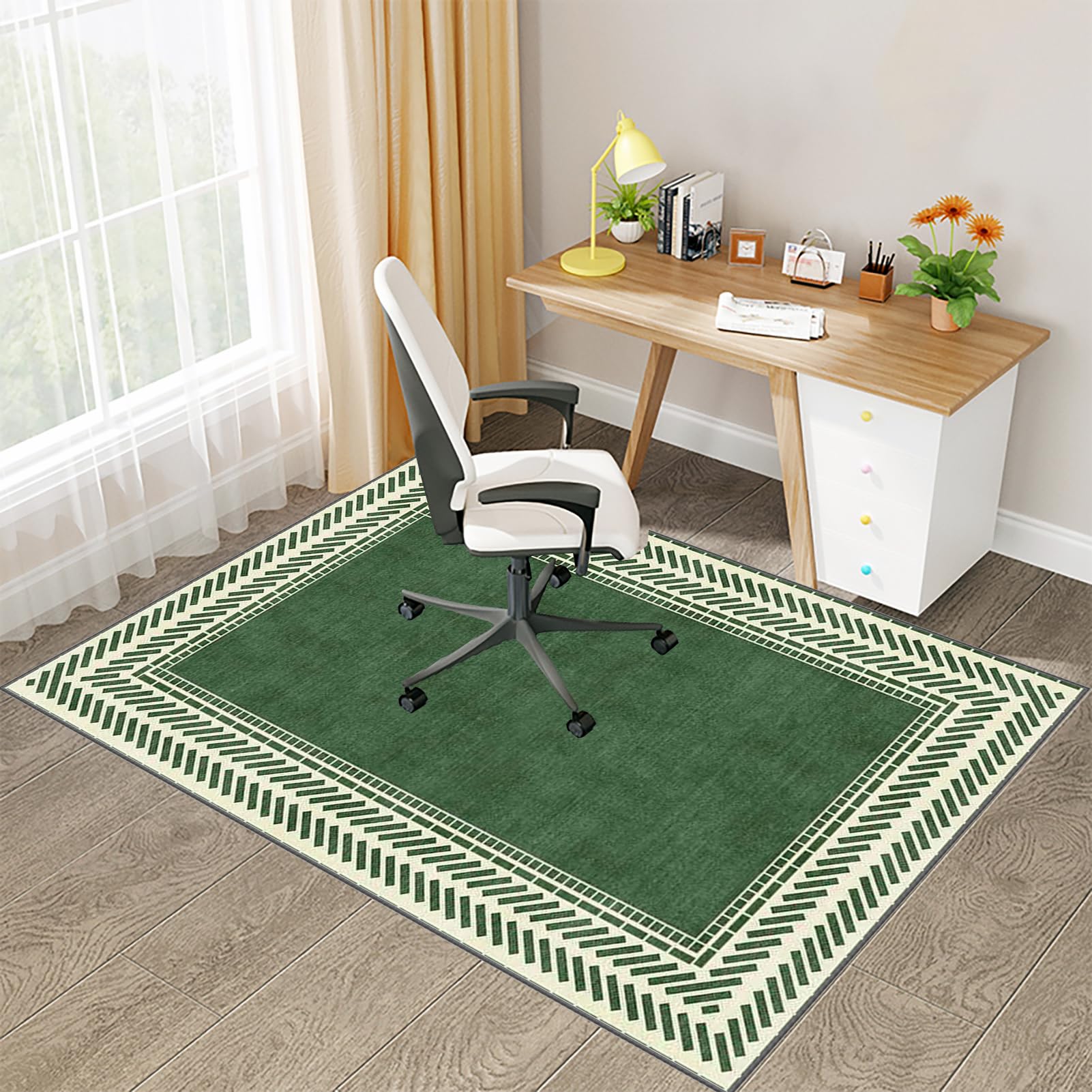 Rutschfeste Gaming-Stuhlmatte, 100 x 120 cm, Bodenschutz für Büro und Zuhause, rechteckige Matte für Stühle, Gaming-Zubehör