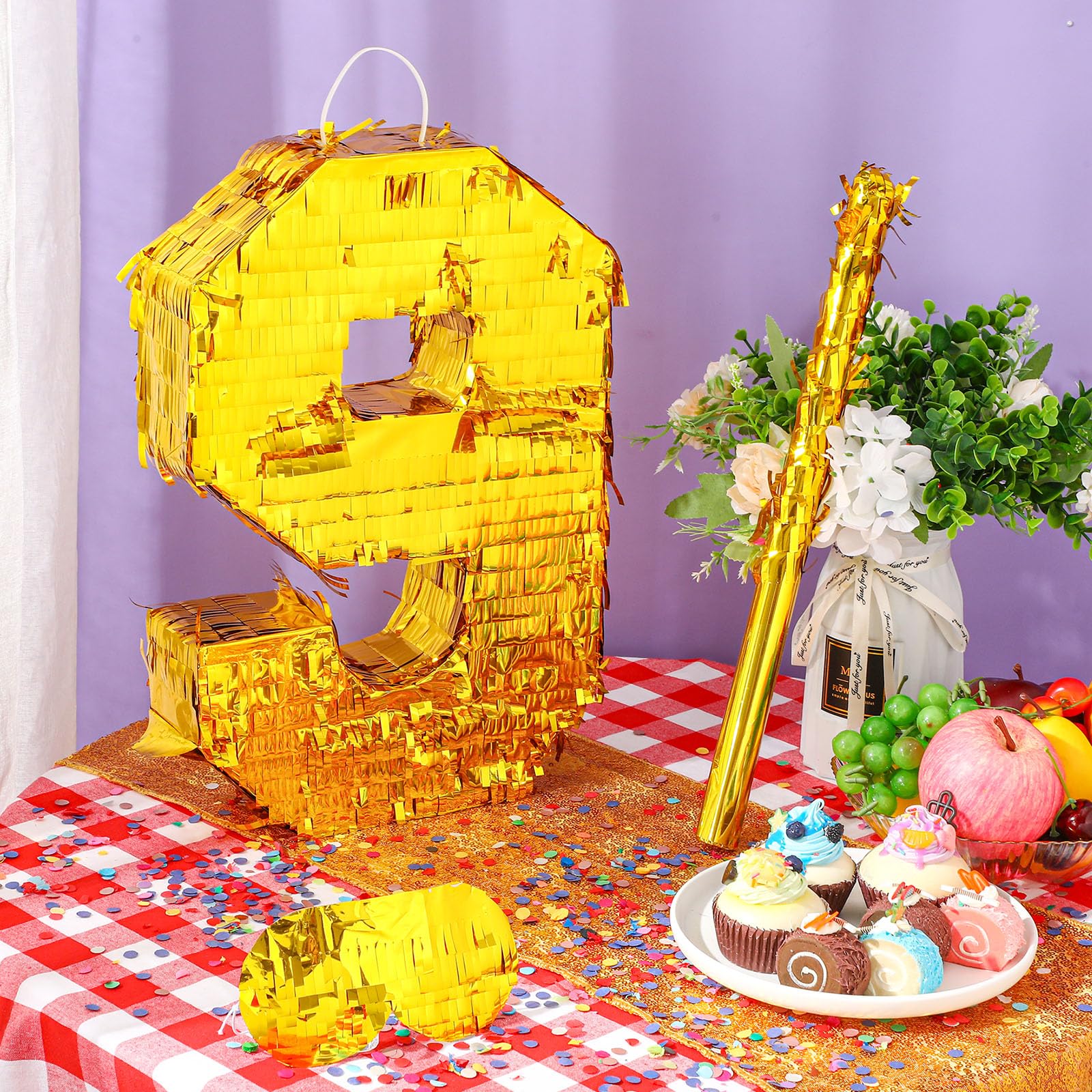 Pinata Birthday Party Snapklik.com : Sratte Pinata Birthday Party Decorations Gold Foil Pinata