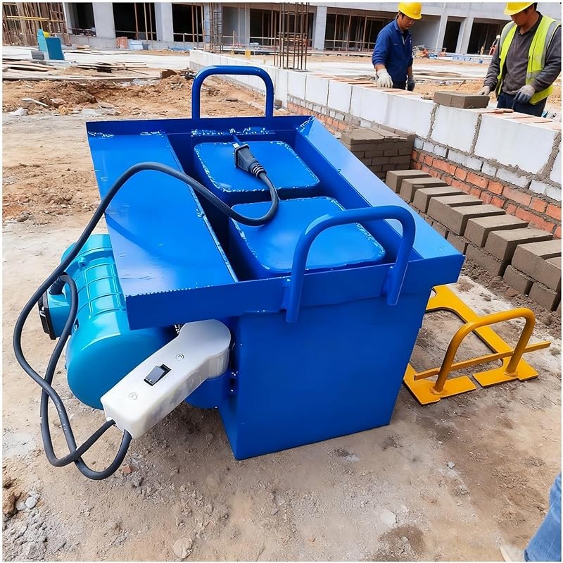 Máquina para fabricar bloques de hormigón, Máquina para fabricar bloques huecos, Conformado rápido en 45 s, Frecuencia de vibración 212 veces/min, Presión máxima 23 kN (400 x 200 x 200 mm)
