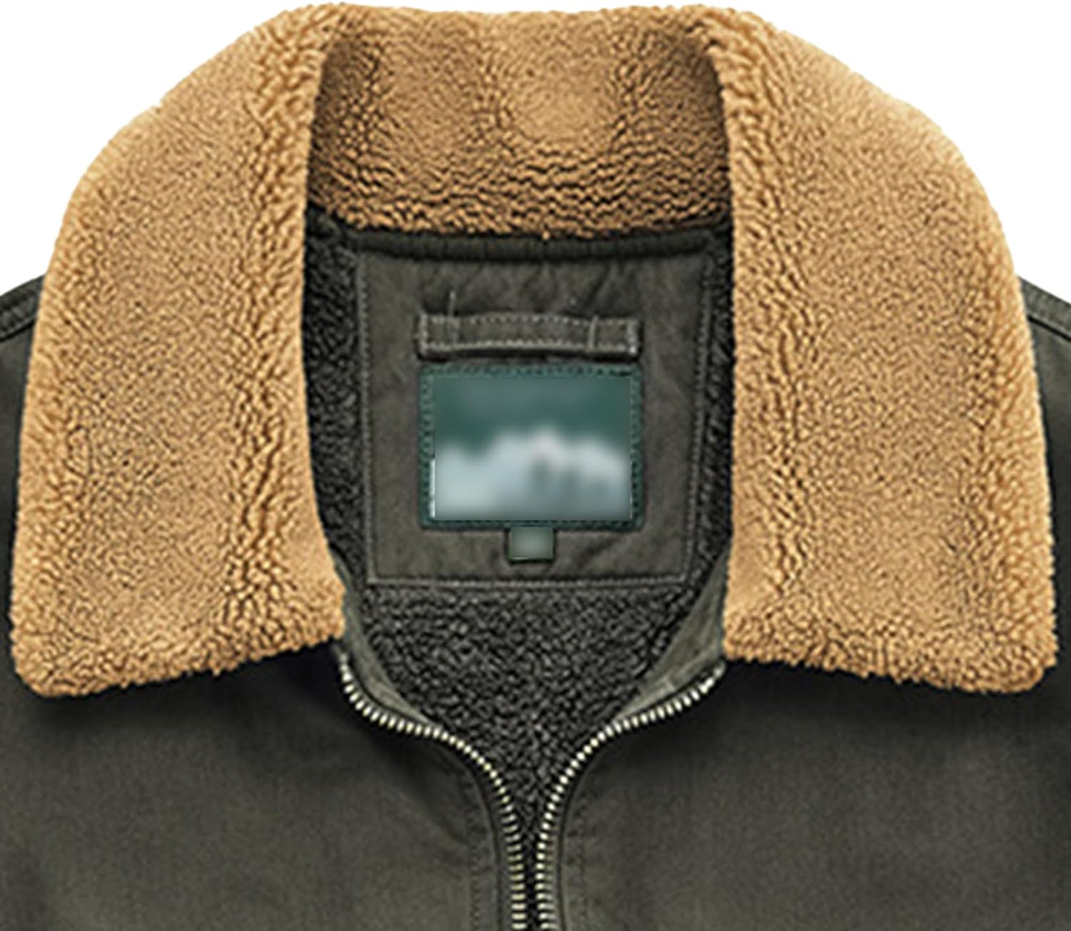 Men's Sherpa Lined Bomber Jacket Thick Trucker Lapel Thermal Outwear Cargo Winter Warm Fleece Lined Coat