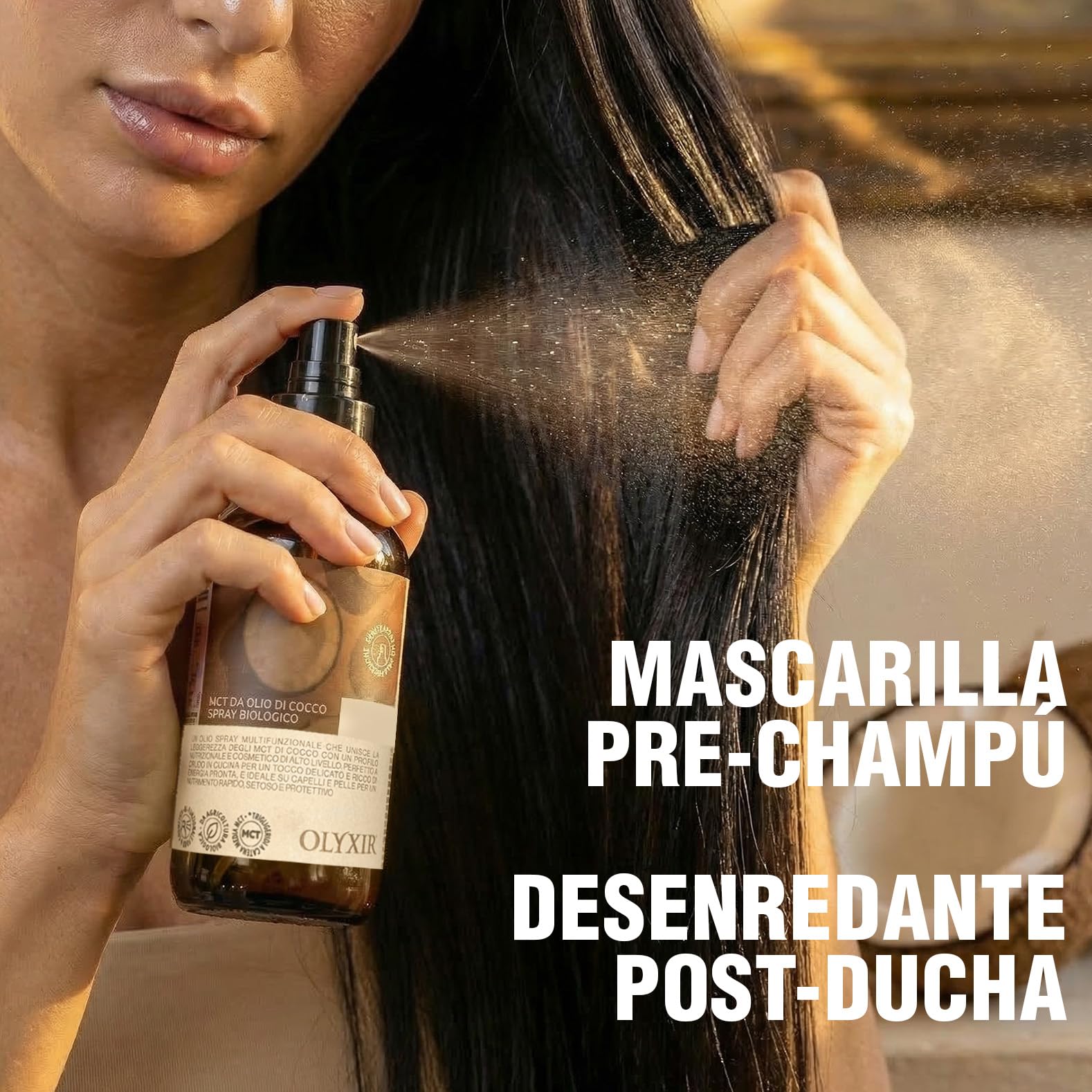 Benvolio Spray MCT Aceite de Coco Bio 250ml – Keto & Paleo – Antifrizz, Energía Rápida