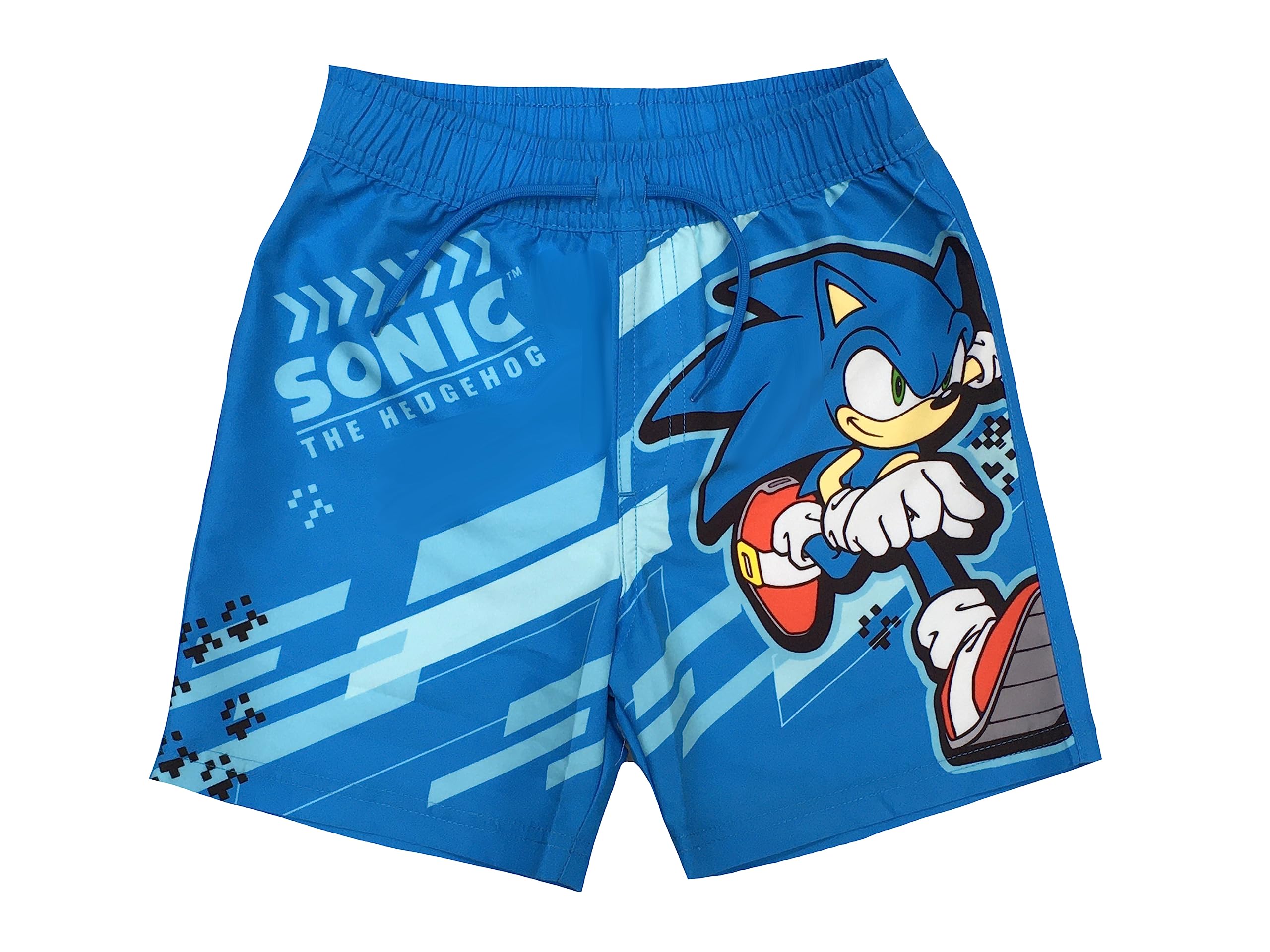 Sonic The Hedgehog, 2-częściowy zestaw kąpielowy dla chłopców, koszulka z krótkim rękawem i szorty, niebieski, wiek 2-12 lat