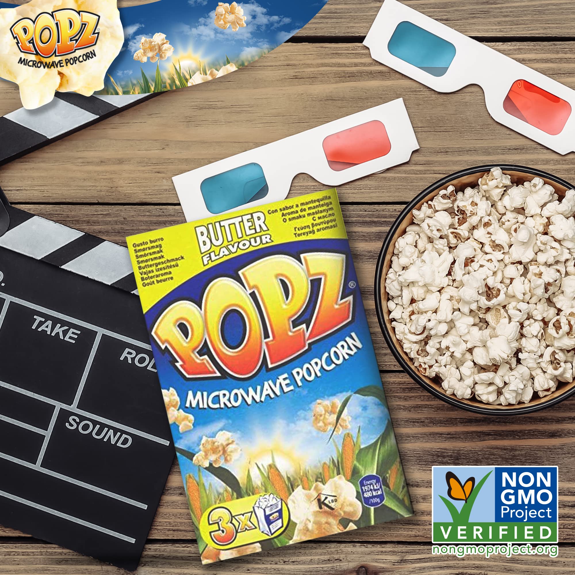 PopZ Beurre de popcorn au micro-ondes - 3 x 90 g - Lot de 4