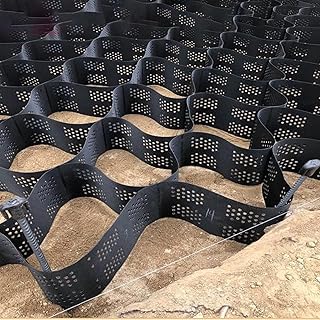 Gravel Ground Grid Sidewalks Ground Grid Stabilizer 2 Inch for Gravel/Cement/Sand，Cuttable Geo Grid Paver for Garden, Shed Base, Driveway & Patios, Filled Load 3000KG (Color : W x L, Size : 1m x 6m
