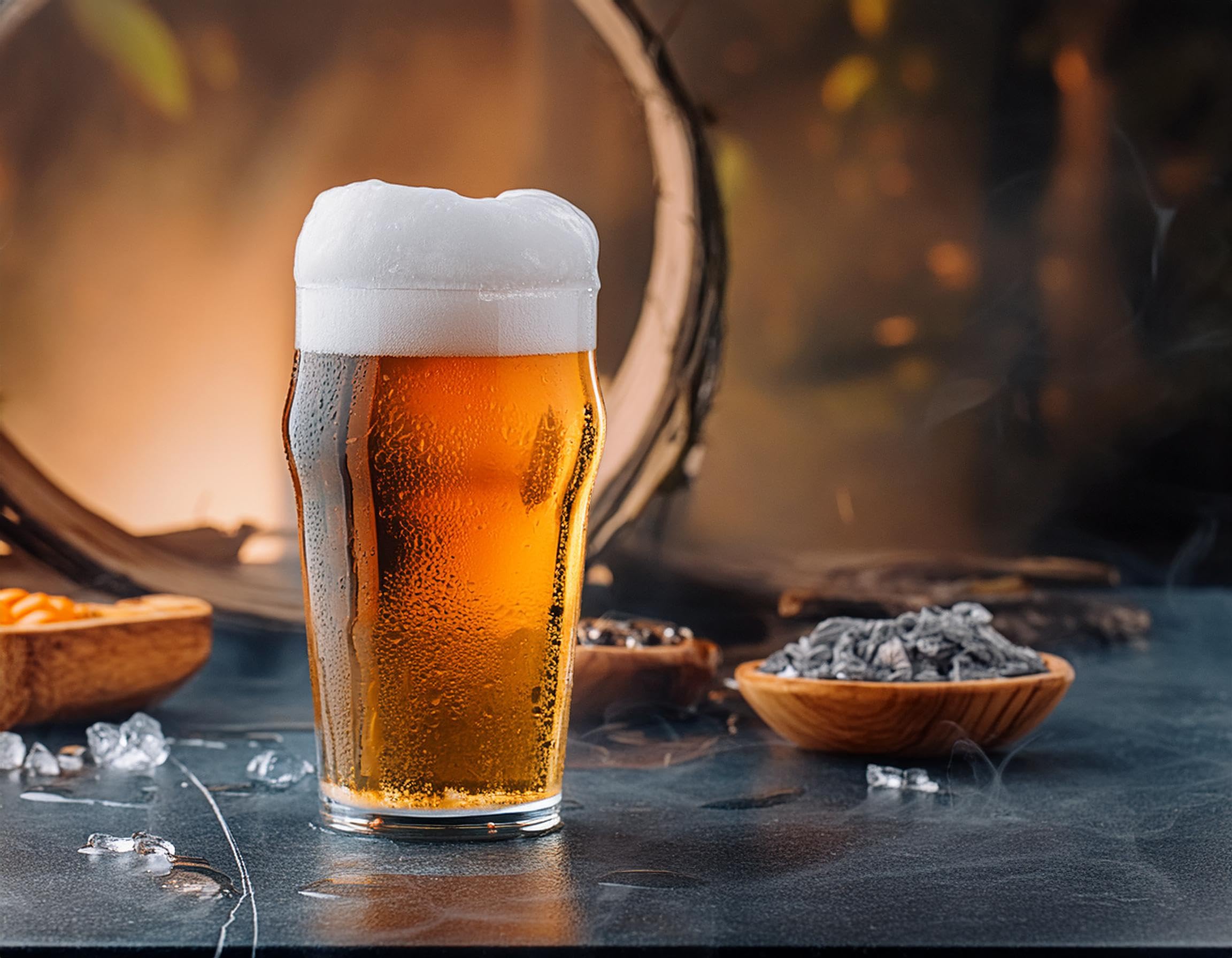 Glasmark KROSNO 1992 - Set di 4 bicchieri da birra da 530 ml, adatti per boccali e tazze da birra, lavabili in lavastoviglie