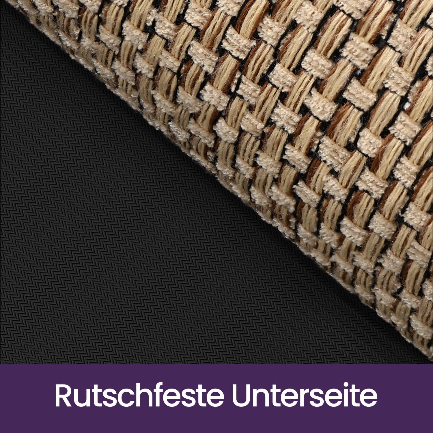 DEXI Fußmatte Innen 60 x 90 cm, rutschfest Schmutzfangmatte mit Gummirücken, absorbierend Fussmatte Innenbereich, Dünn Türmatte, waschbar Sauberlaufmatte für Haustür & Flur, Beige