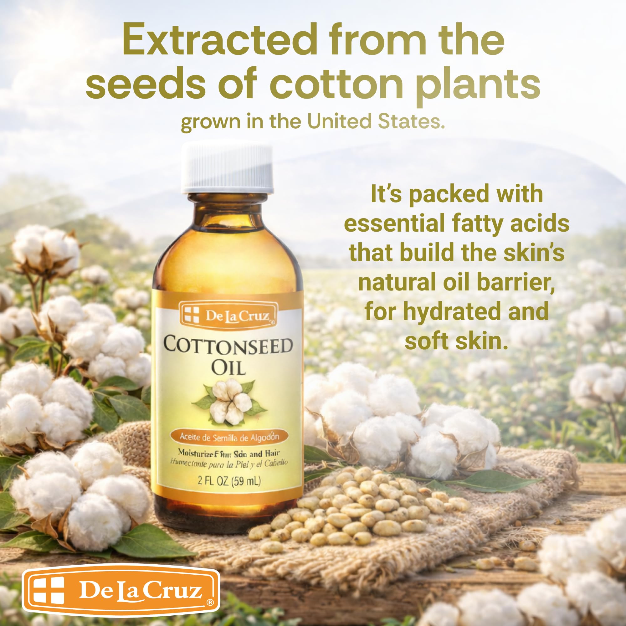 Amazon.com : De La Cruz Cottonseed Oil - Moisturizer for Skin and