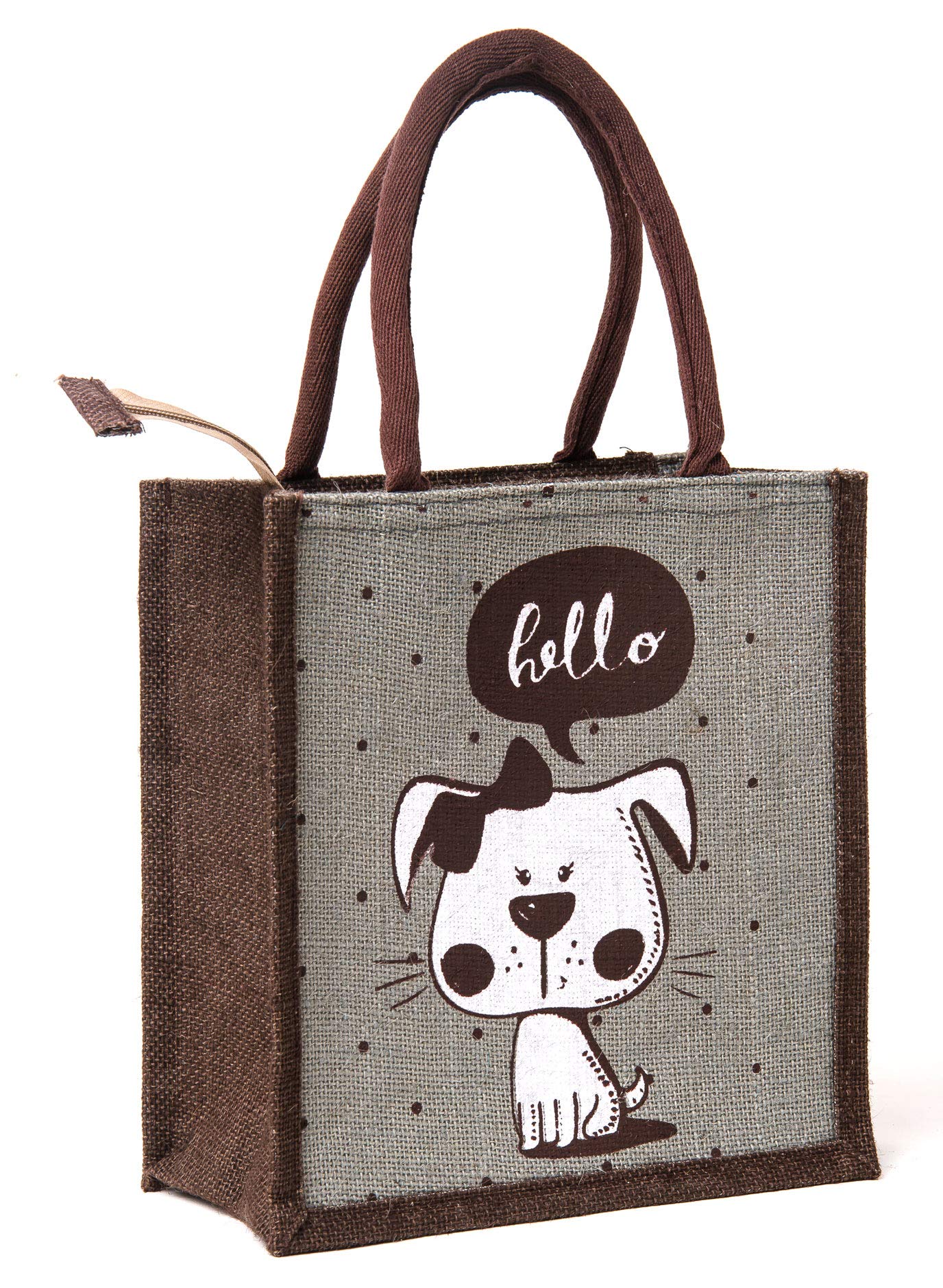 H&BMen's and Women's Tote Bag (Puppy - Grey)