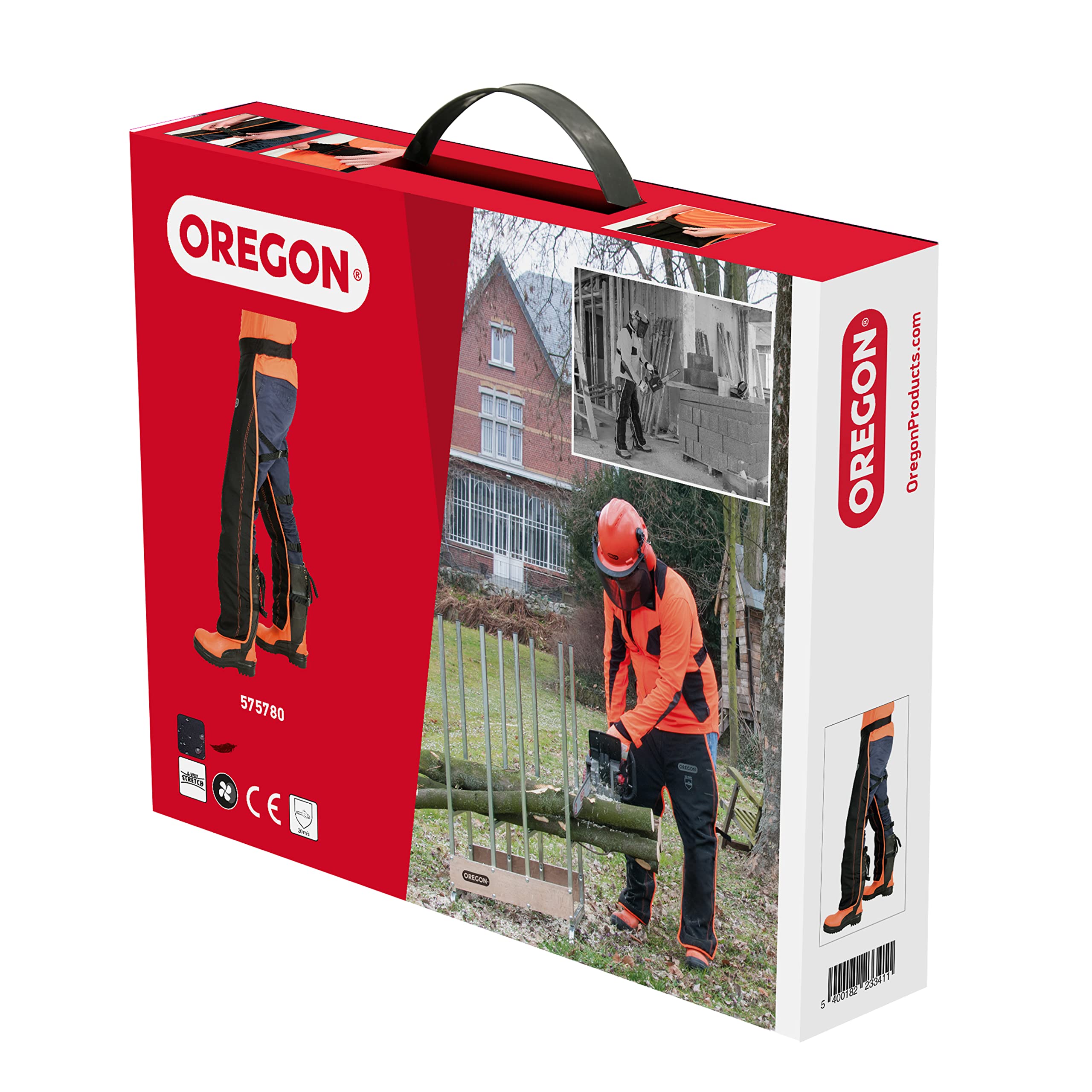Oregon Pantalon de Protection Universel Type A pour Tronçonneuse, Pantalon Ajustable - Protection Frontale Uniquement (575780)