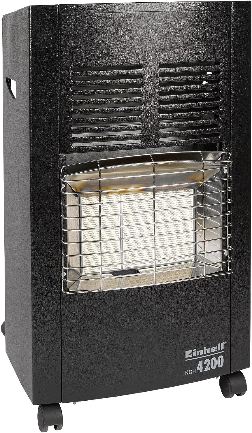 Einhell KGH 4200 Keramik Gasheizer (Inkl. Gasdruckregler), Schwarz, 4200 Watt