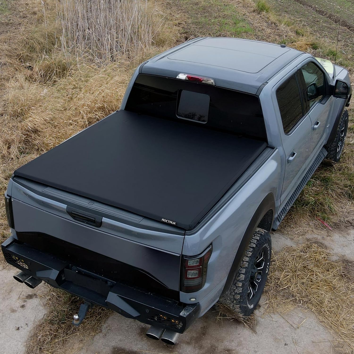 5'3" Soft Roll Up Tonneau Cover Compatible for 2005-2012 Dodge Dakota Vinyl Short Truck Bed Cover