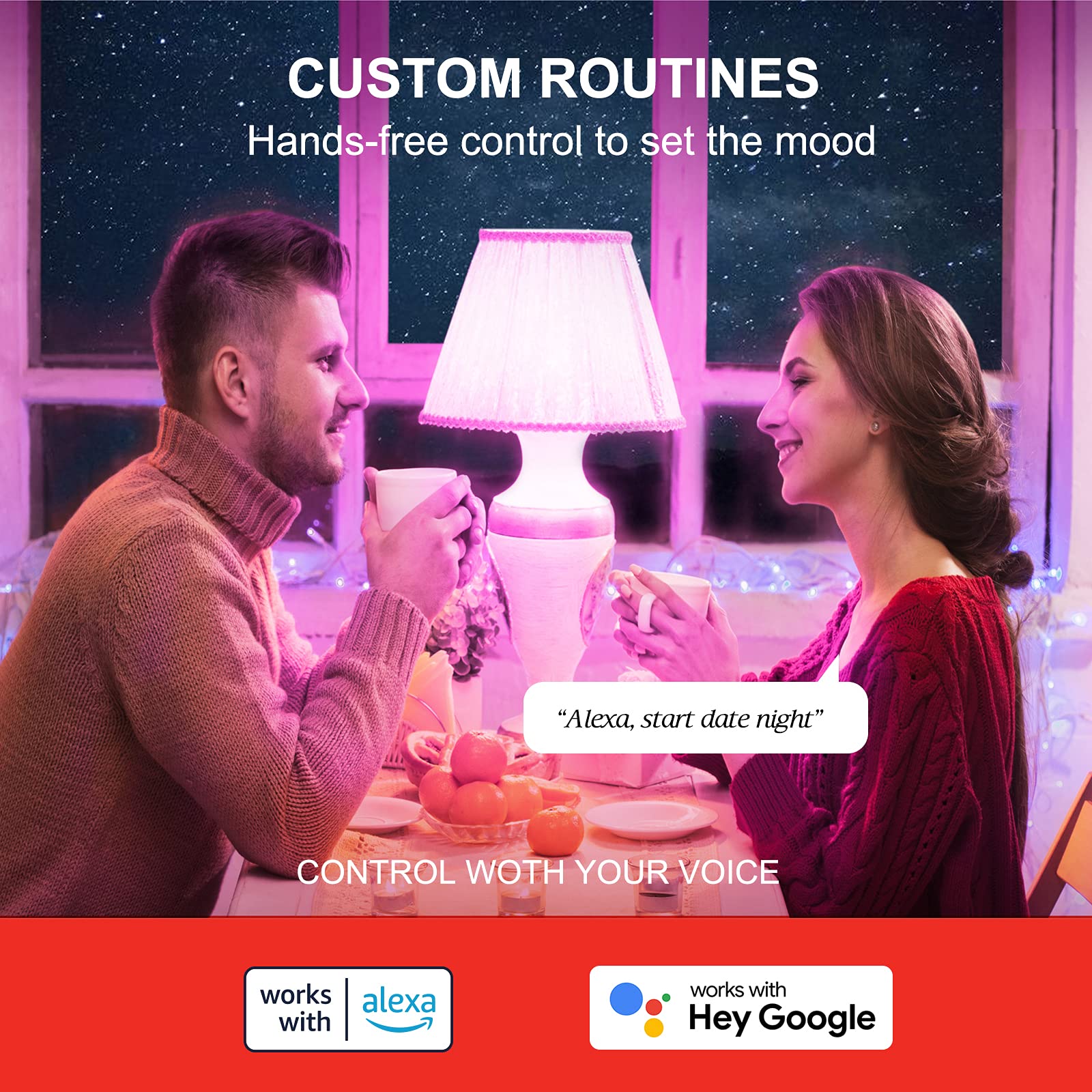 Sengled Smart Bulb, WiFi Light Bulbs, Color Changing Light Bulb, Smart Light Bulbs that Work with Alexa & Google Assistant, A19 RGB Alexa Light Bulb No Hub Required, 60W Equivalent 800LM CRI>90, 2Pack