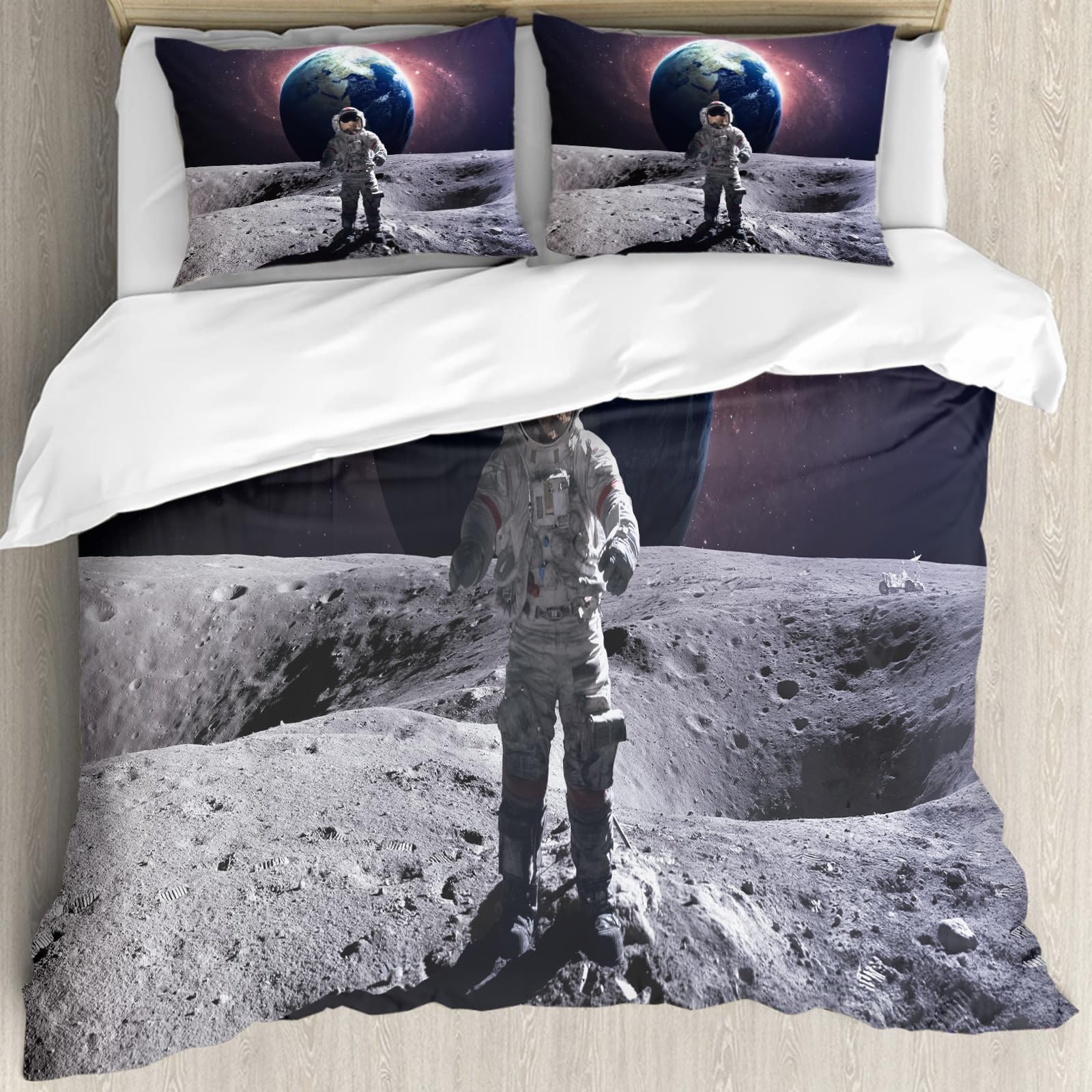 Housse de couette hypoallergénique motif astronaute courageux