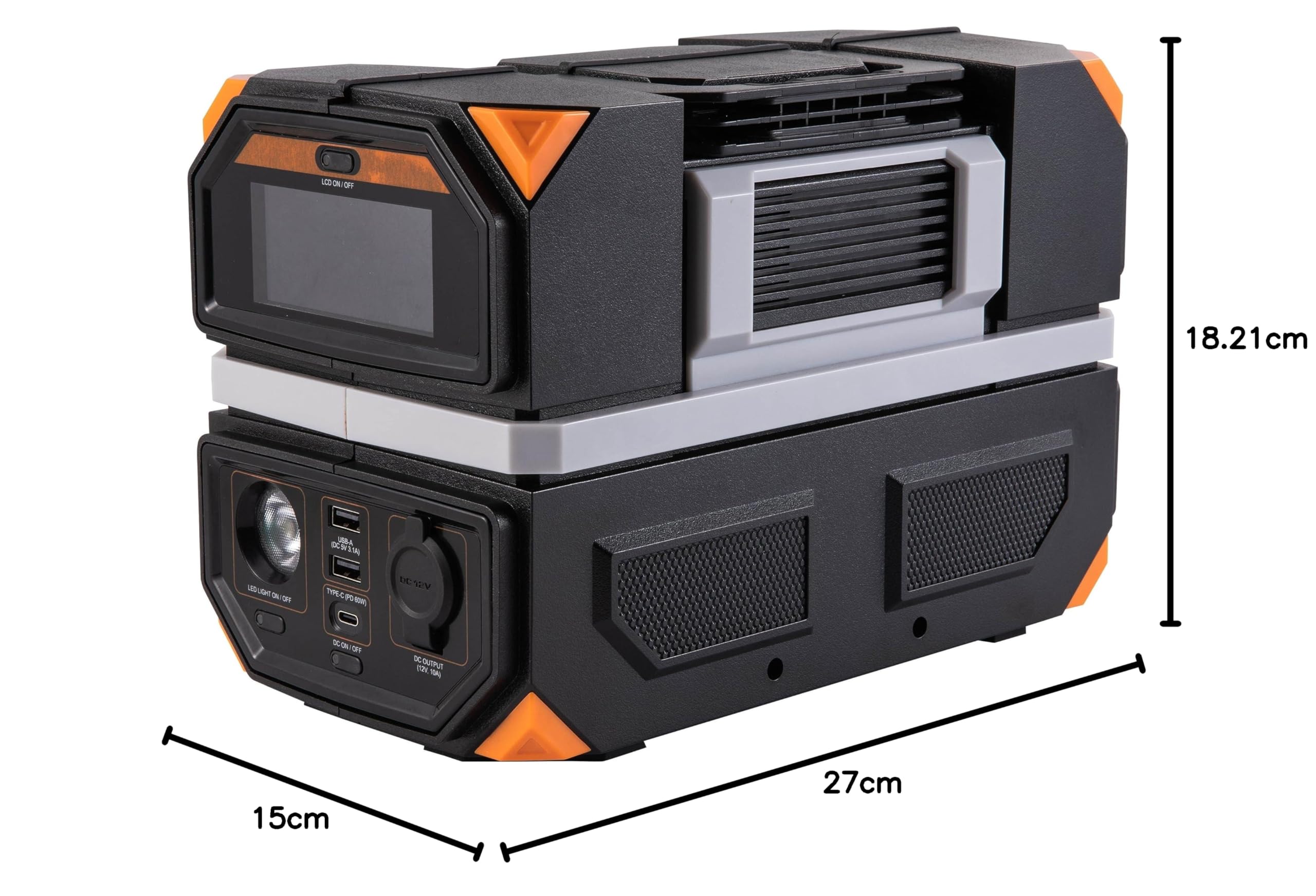 Centrale elettrica Technaxx da 300W con presa 230V, 3 porte USB, 12V per auto, capacità della batteria 315Wh per esterni, viaggi e campeggio –Onda sinusoidale pura, centrale elettrica portatile TX-201