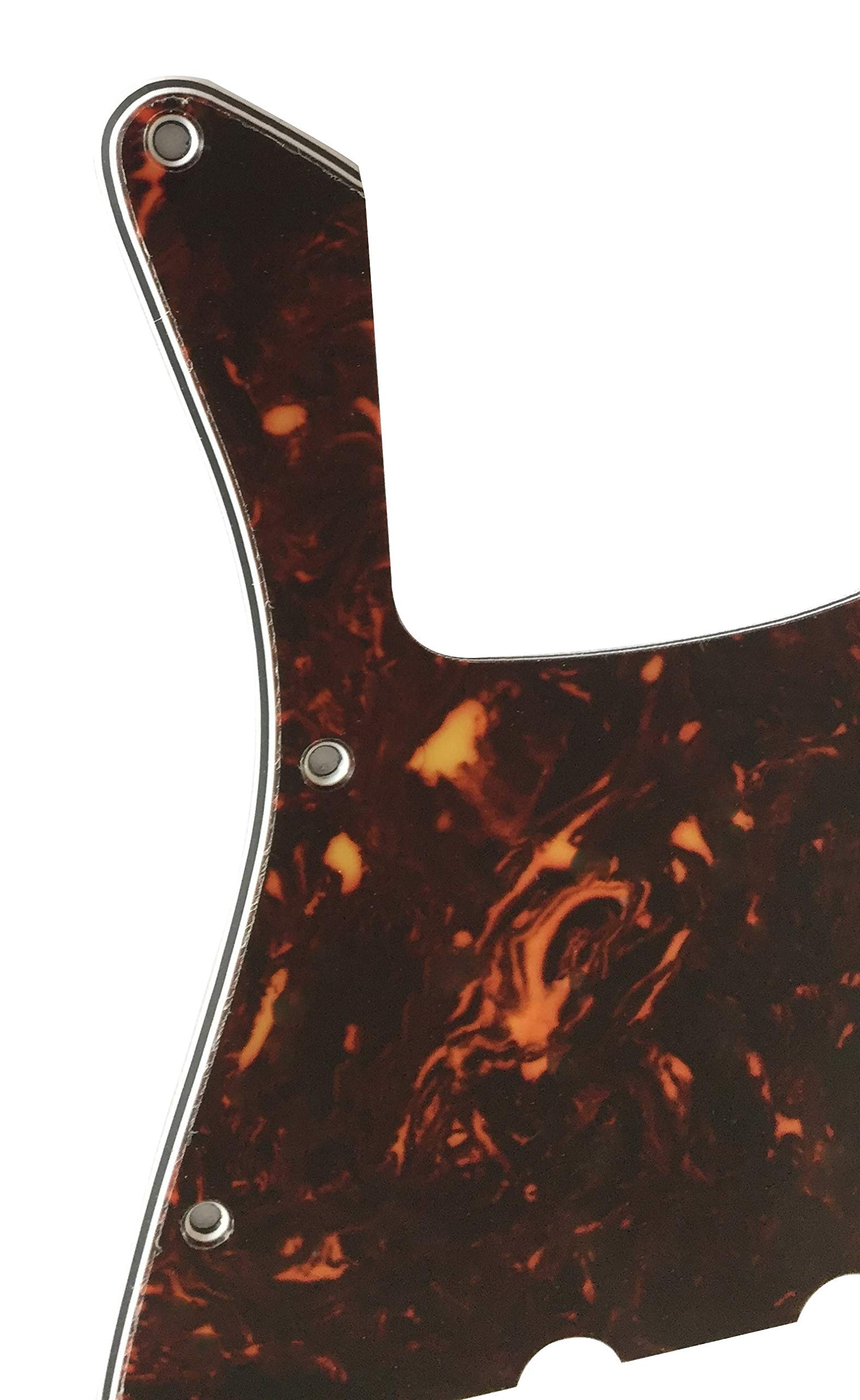For Fender Jazz Bass Standard Style Guitar Pickguard Scratch Plate (4 Ply Brown Tortoise)
