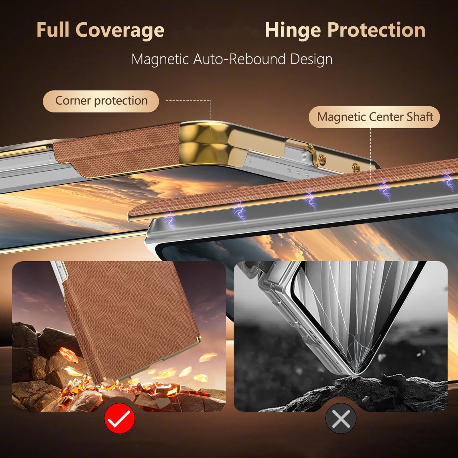 Handyhüllen Für Samsung Galaxy Z Fold 8, Magnetisch Galvanisierte PC