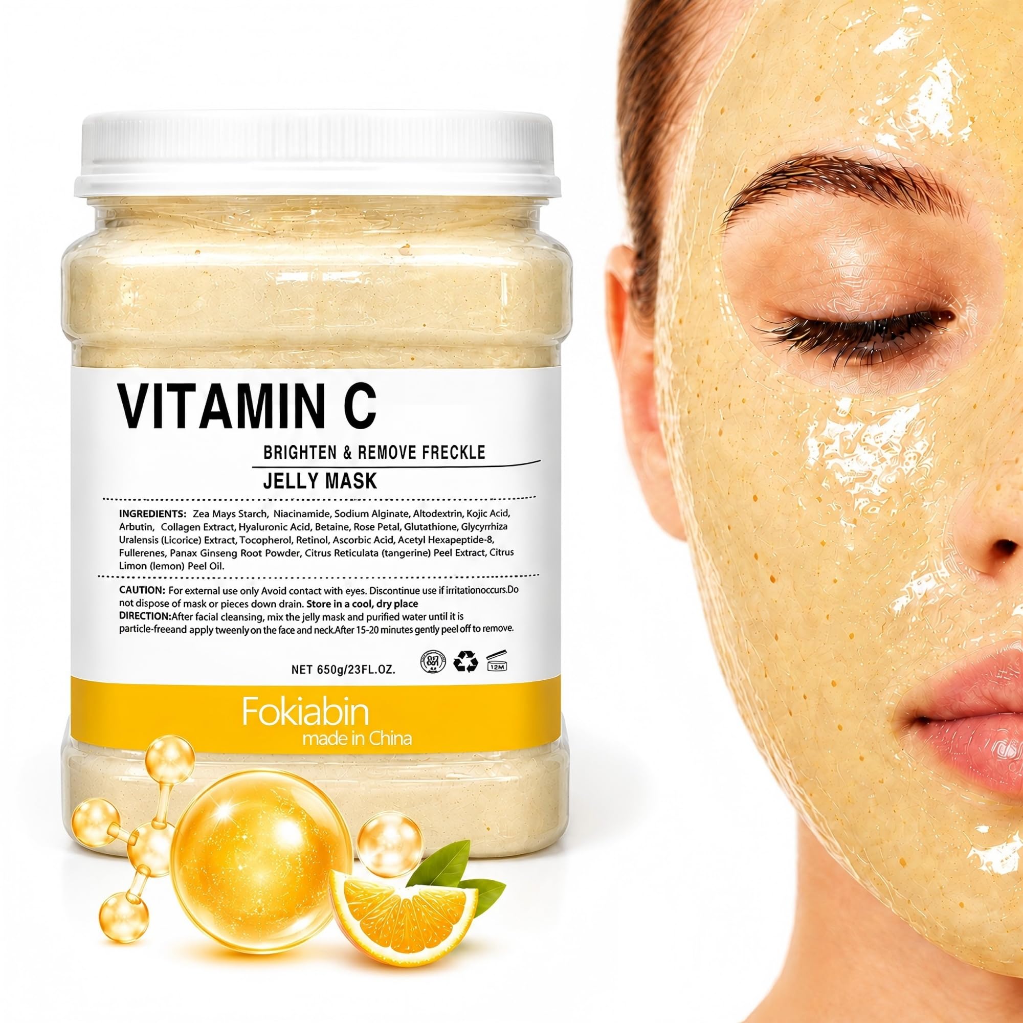 Amazon.com : Jelly Mask for Facials, Vitamin C Hydrating Peel-Off