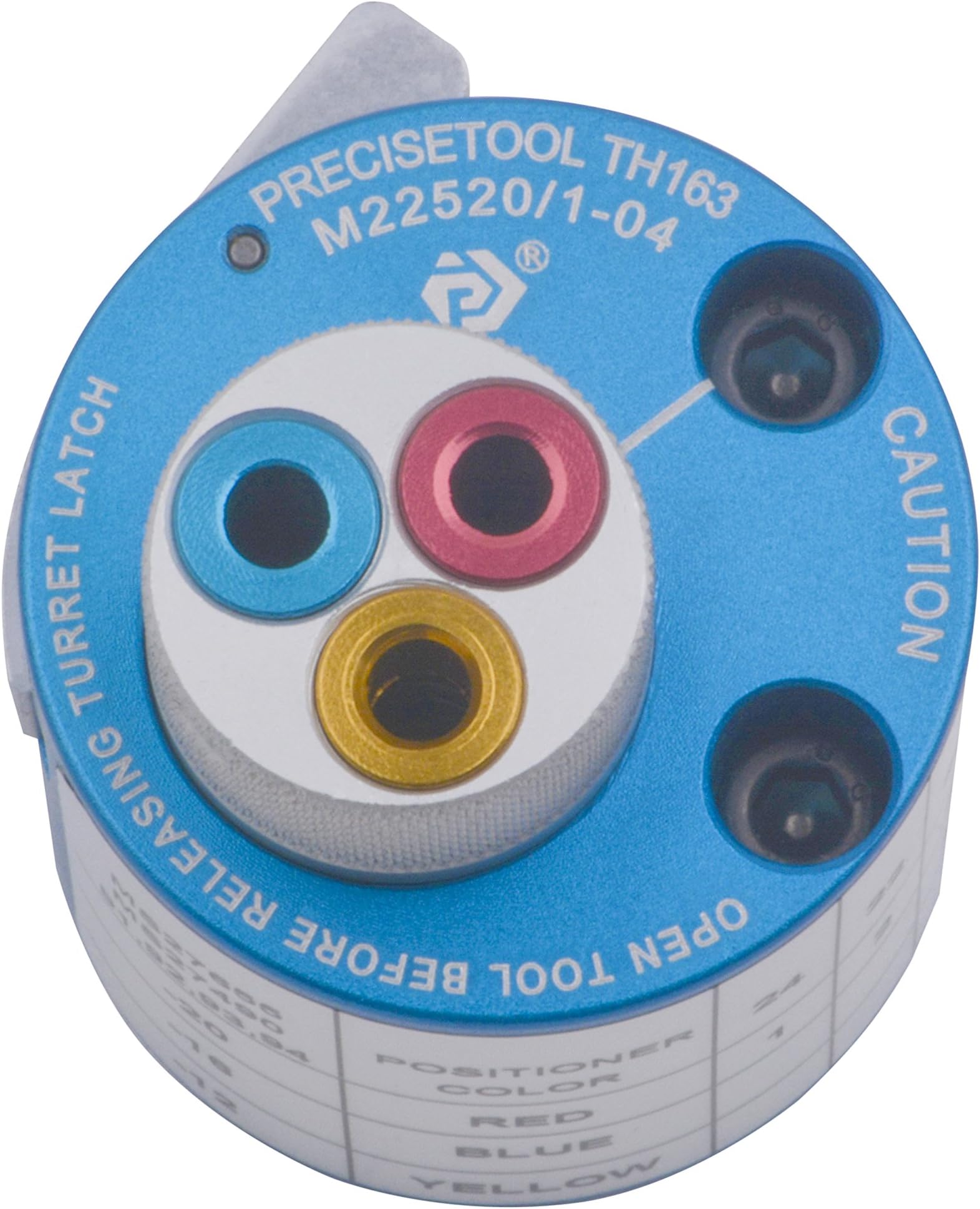 PRECISETOOL TH163(M22520/1-04) Turret Head, Crimp M38999 Connector 1,2,3 Series 12#,16#,20# Pin/Socket
