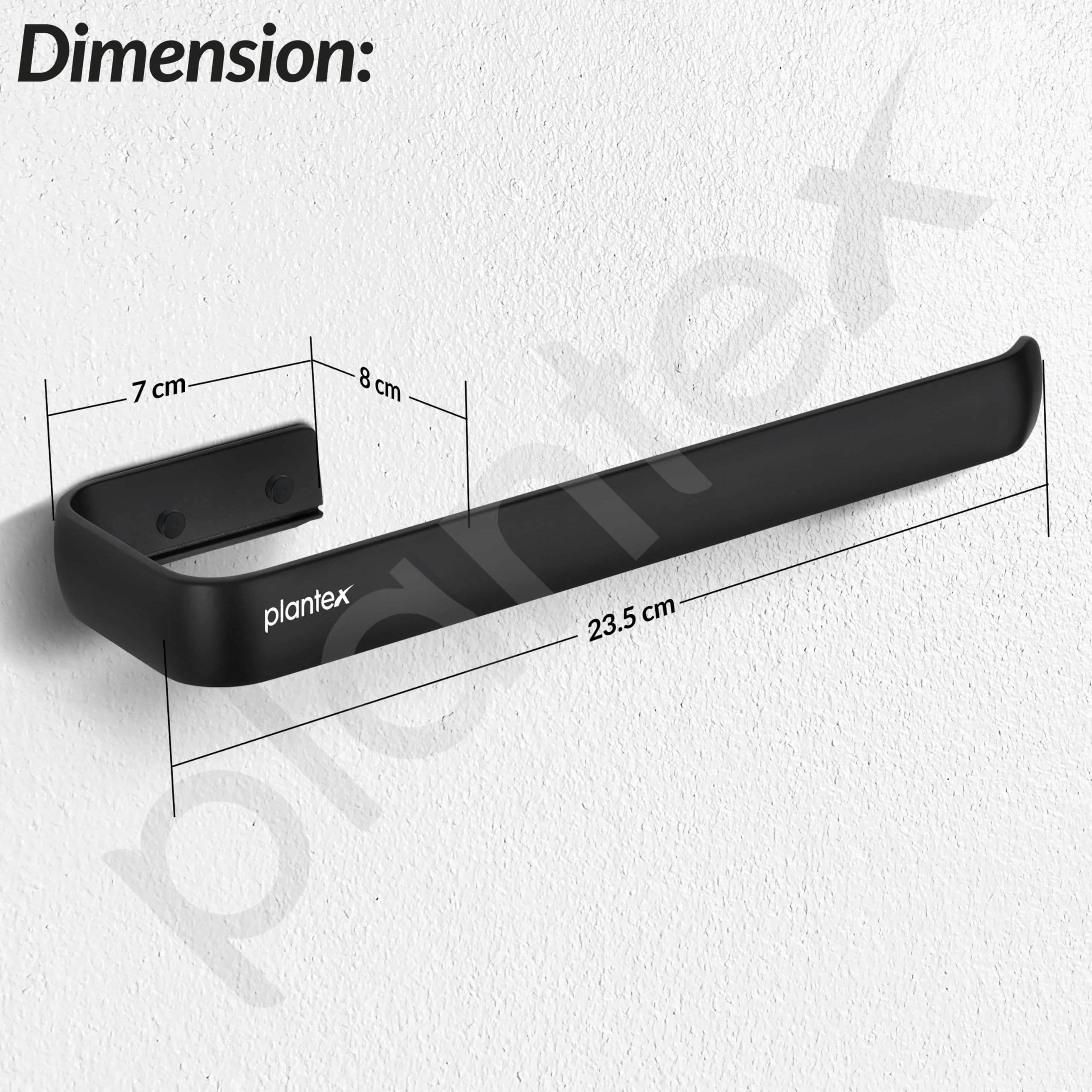 Plantex Aluminium Towel Ring for Bathroom/9 Inch Towel Holder/Towel Hanger for Wash-Basin/Bathroom Accessories - Pack of 1 (1512, Black) — Amazon image 3