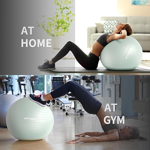 Miniatura 6 de FITMIND_ Extra Thick Exercise Ball Yoga Ball 22in26in30in for Workout Pregnancy Stability,Anti-Burst and Slip Resistant Swiss Ball with Pump for
